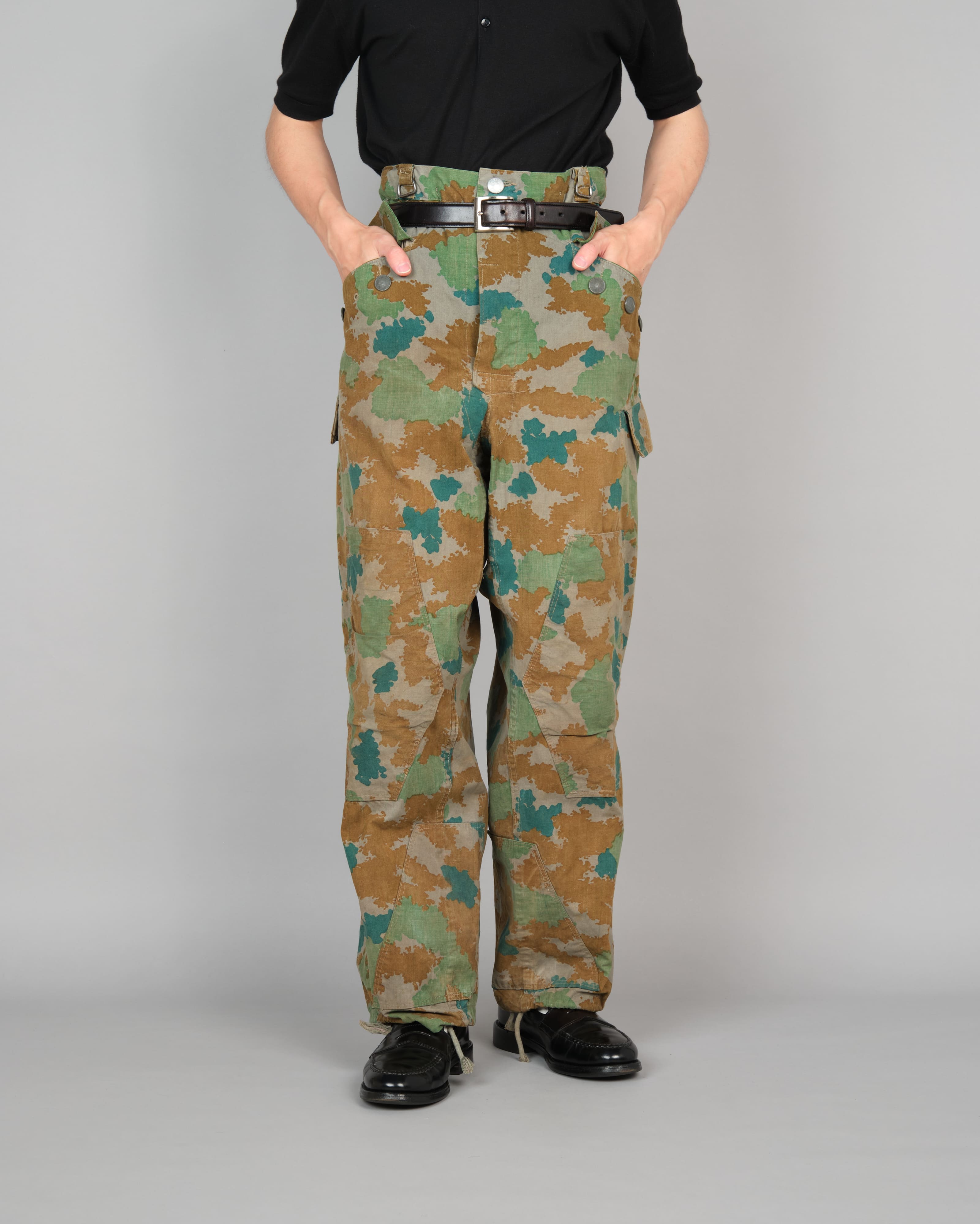 [~ 60's] กองทัพเยอรมัน East Blumenarn Camouflage Sniper กางเกงขนาด 2 "NVA"