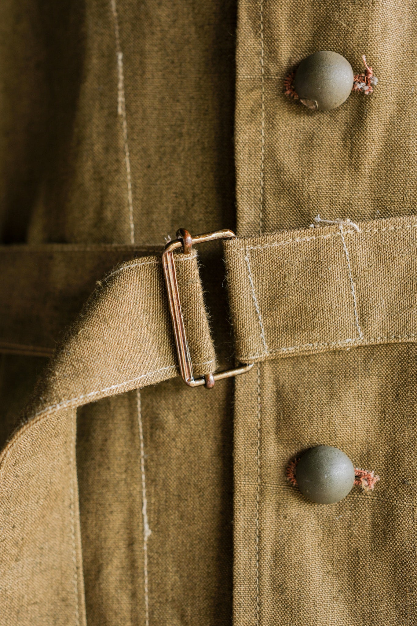 ［~40's］French Army M35 Motorcycle Coat Size.1 "Linen Type" "Dead Stock"