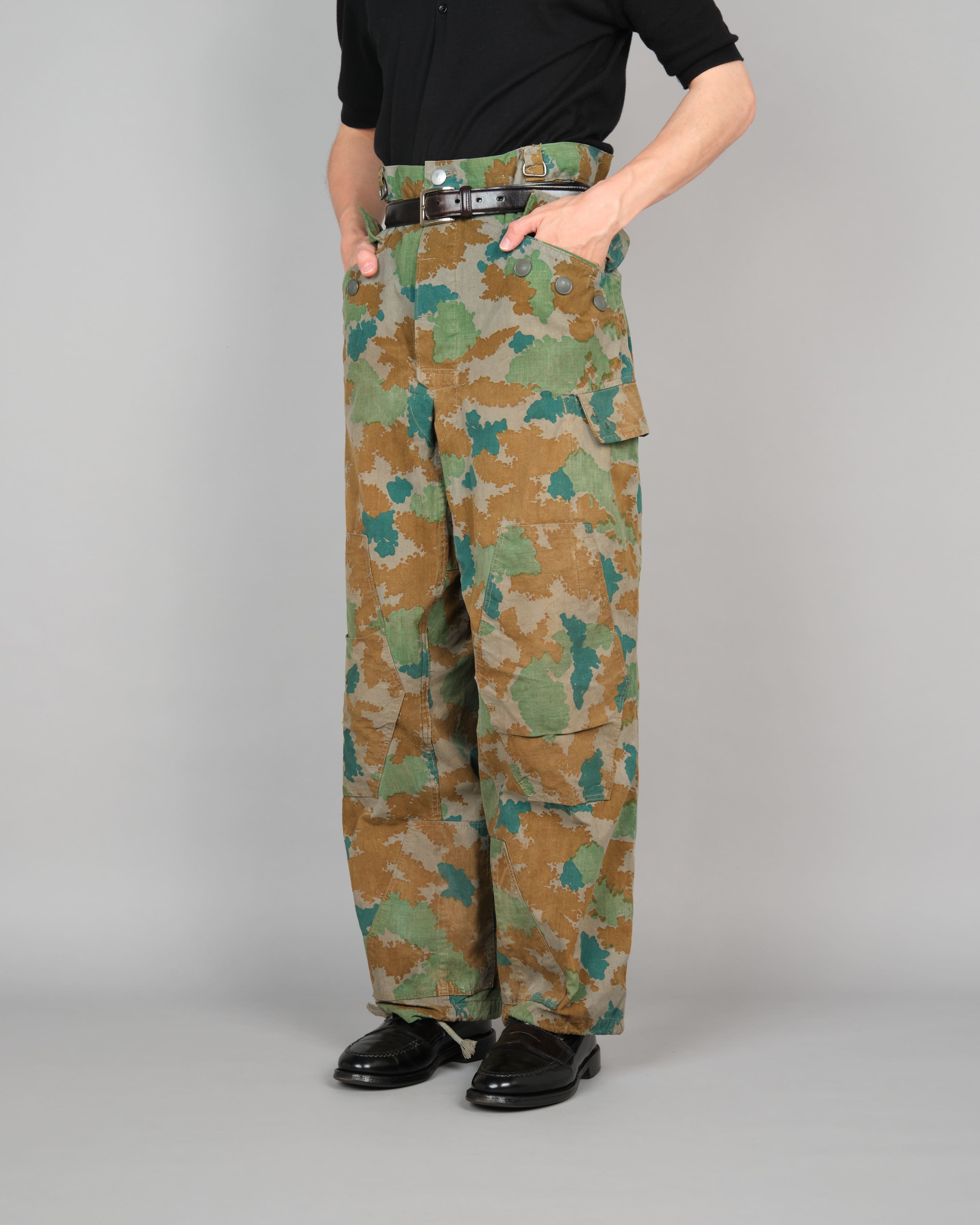 [~ 60's] กองทัพเยอรมัน East Blumenarn Camouflage Sniper กางเกงขนาด 2 "NVA"