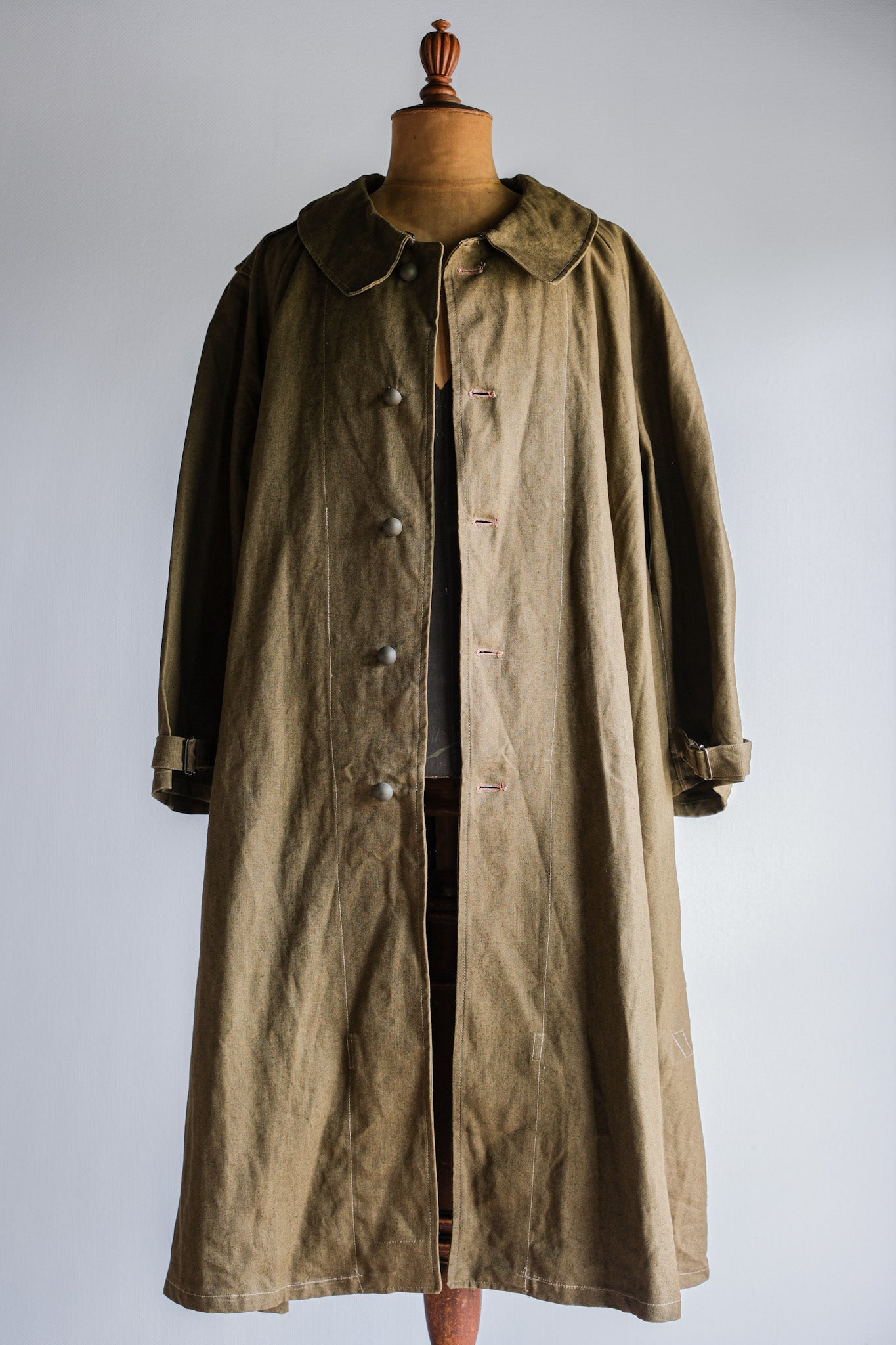 ［~40's］French Army M35 Motorcycle Coat Size.1 "Linen Type" "Dead Stock"