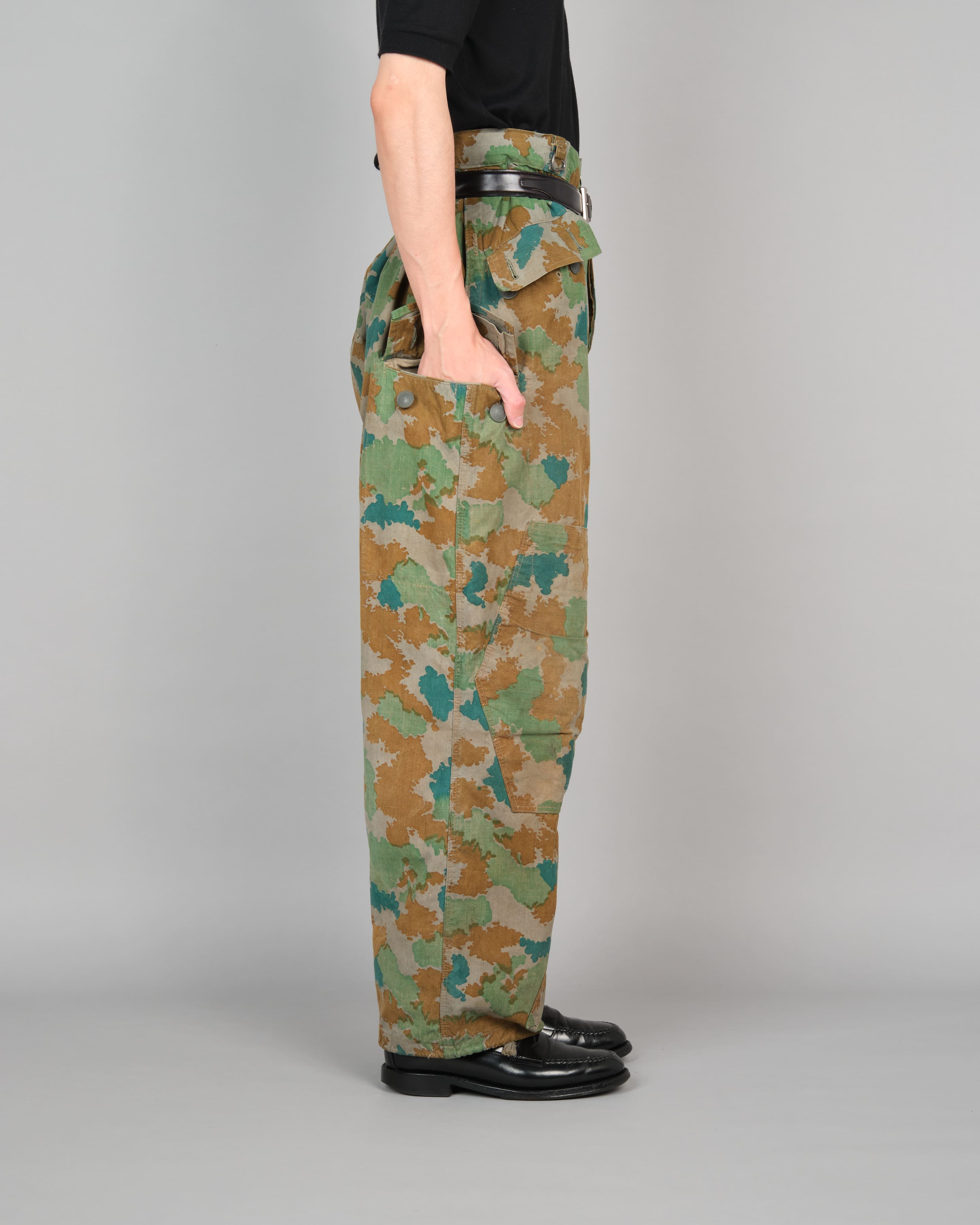 [~ 60's] กองทัพเยอรมัน East Blumenarn Camouflage Sniper กางเกงขนาด 2 "NVA"