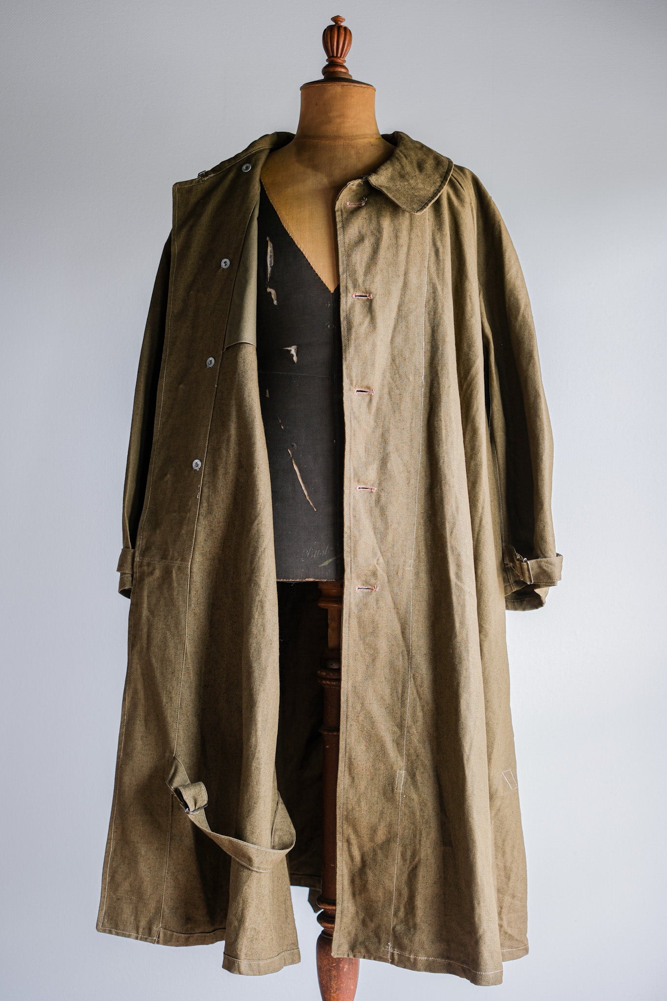 ［~40's］French Army M35 Motorcycle Coat Size.1 "Linen Type" "Dead Stock"