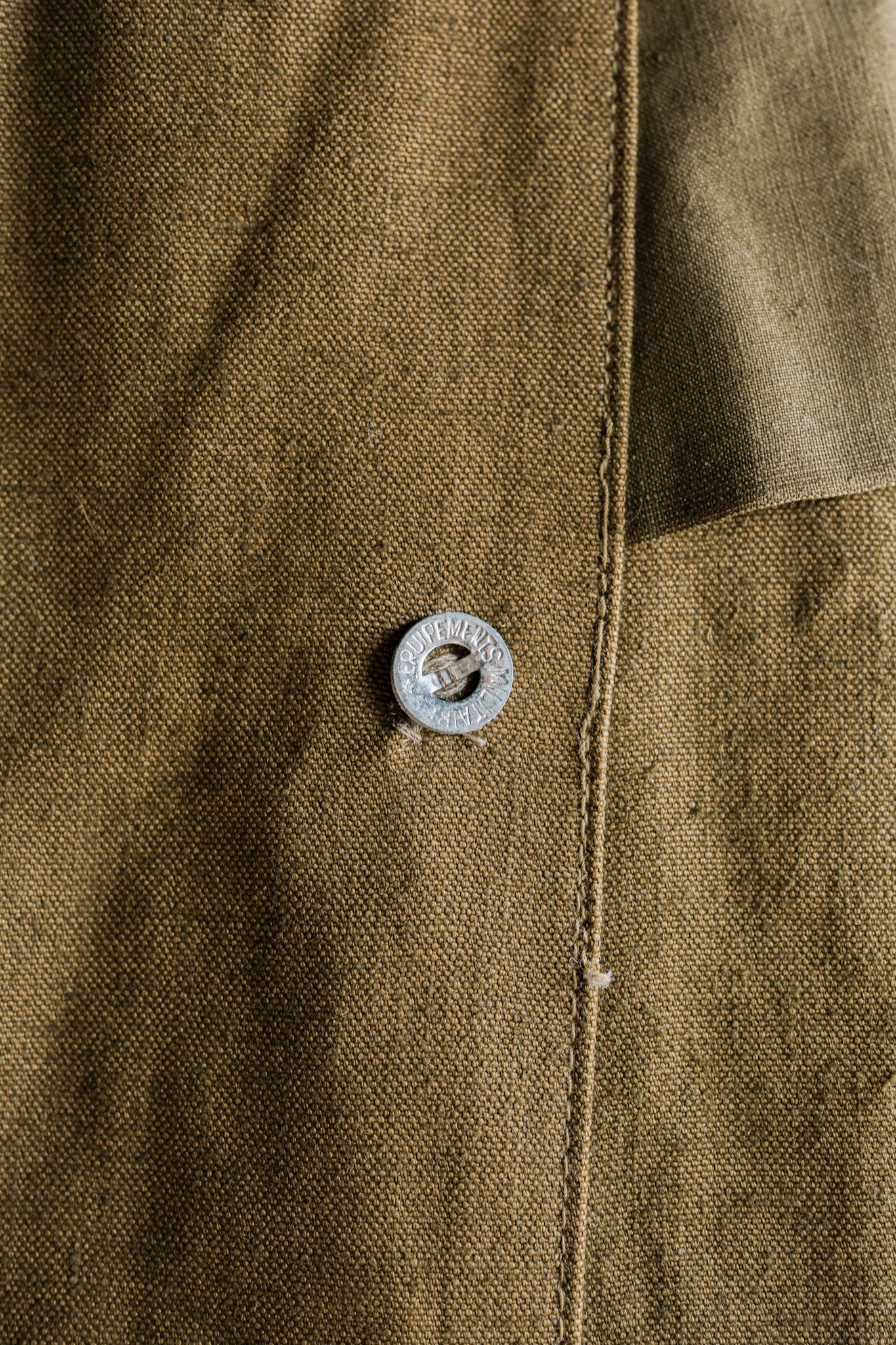 ［~40's］French Army M35 Motorcycle Coat Size.1 "Linen Type" "Dead Stock"