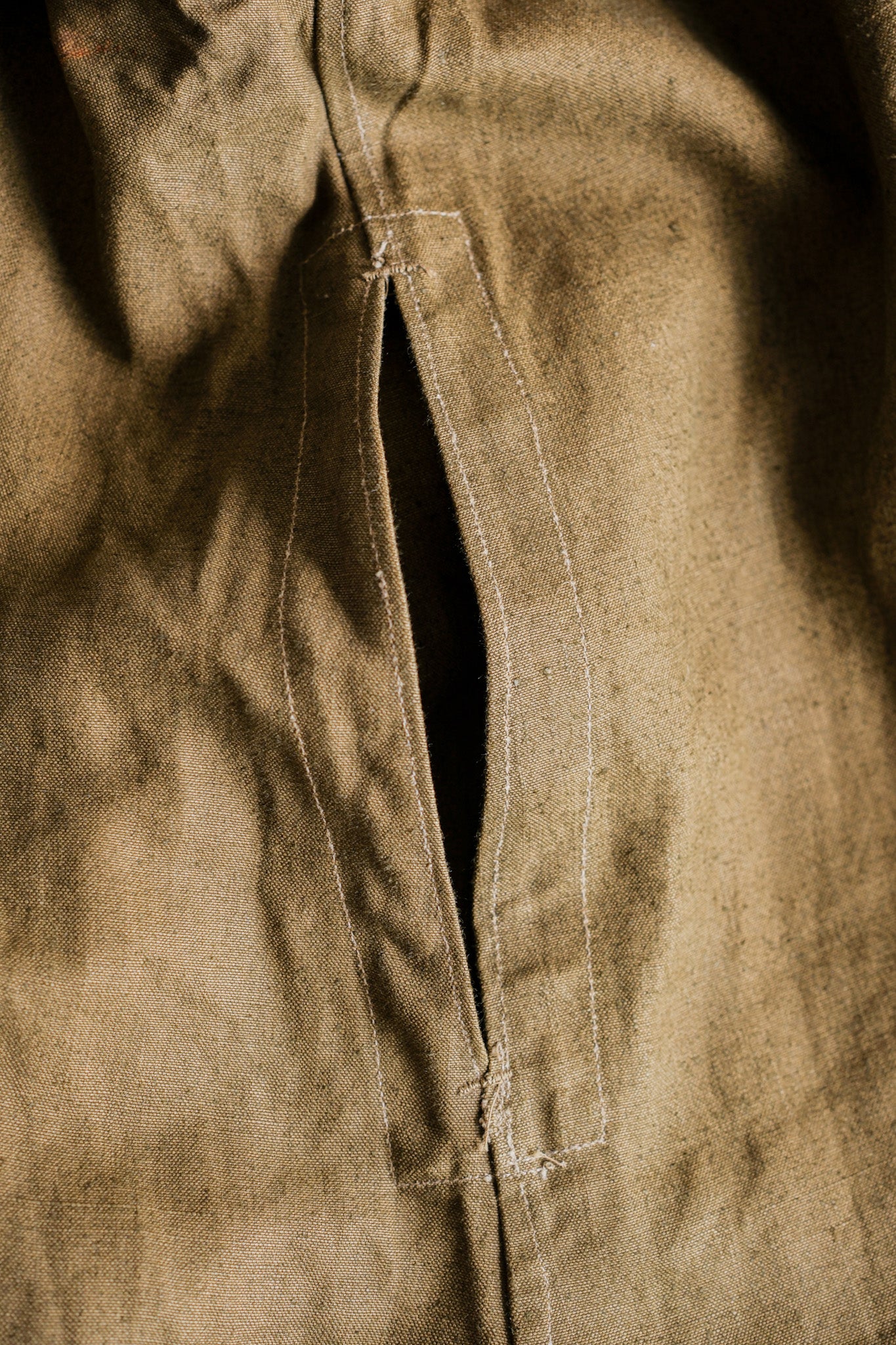 ［~40's］French Army M35 Motorcycle Coat Size.1 "Linen Type" "Dead Stock"