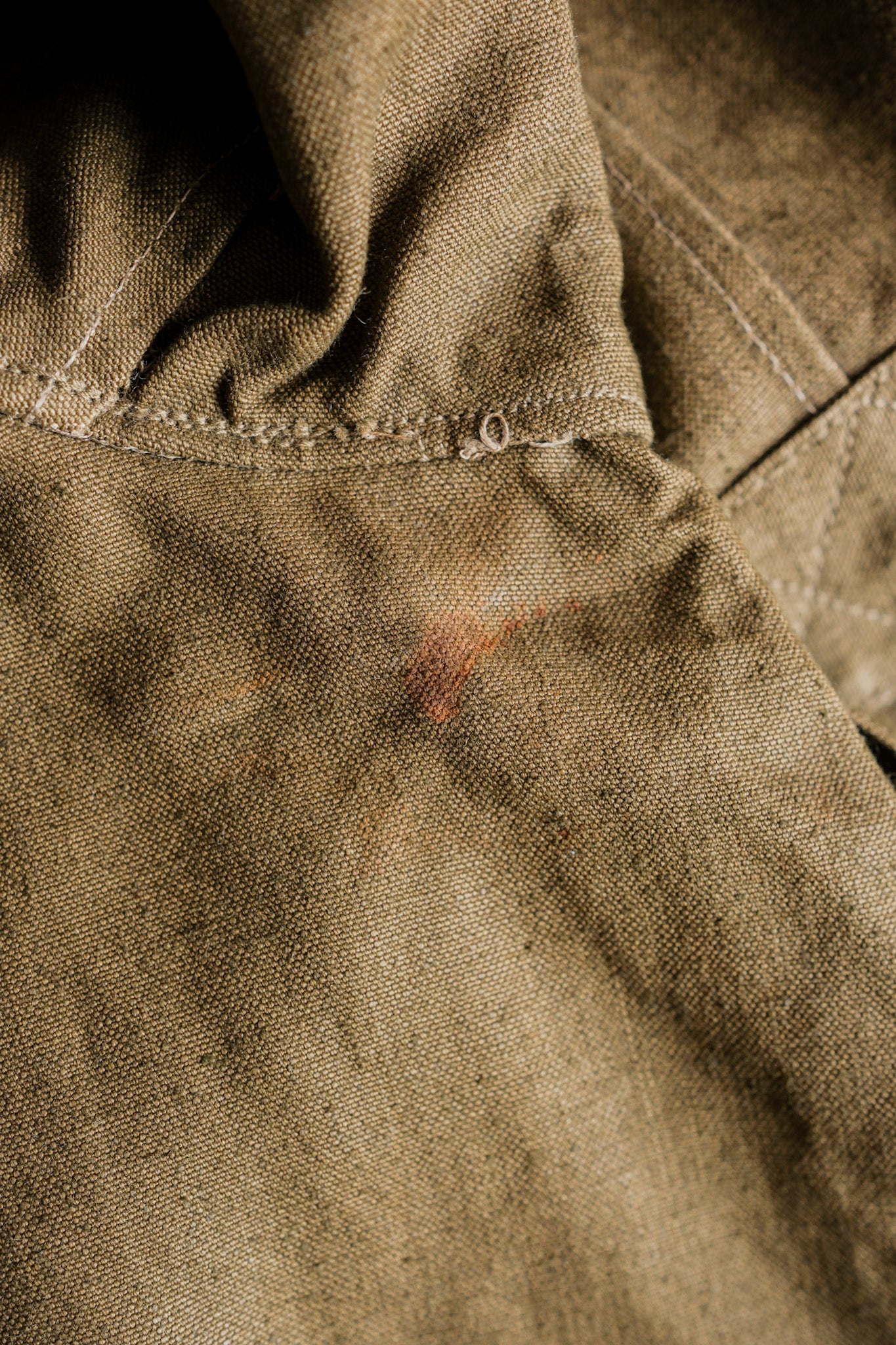 ［~40's］French Army M35 Motorcycle Coat Size.1 "Linen Type" "Dead Stock"