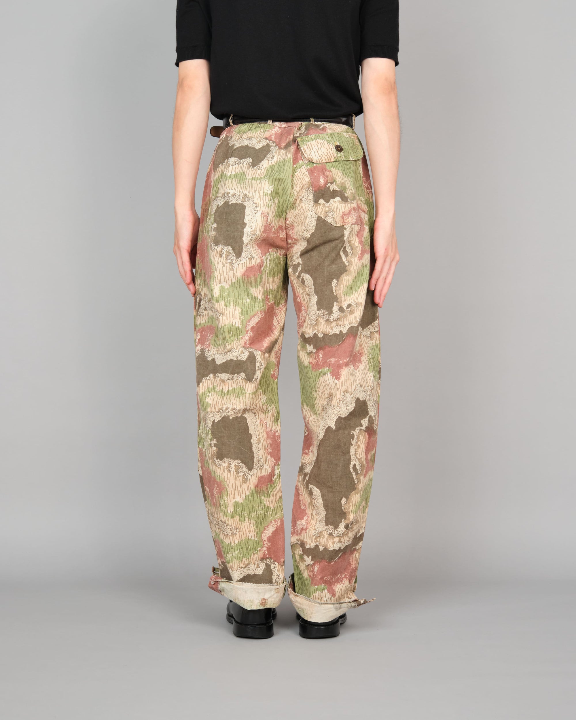 ［~60's］Czechoslovakian Army Sumpfmuster Pattern Camouflage 2 Tuck Double Knee Trousers "Localmade"
