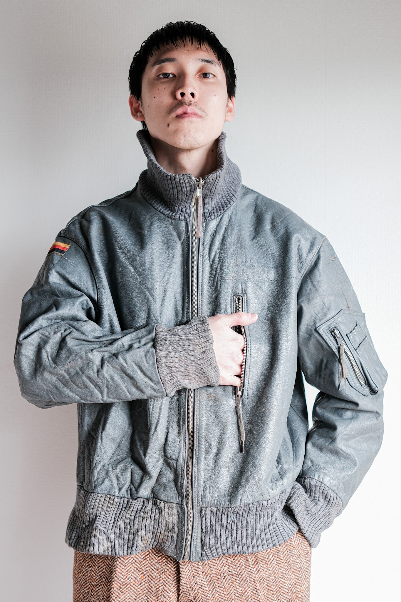 ［~70’s］West German Air Force Pilot Leather Jacket Size.170/100