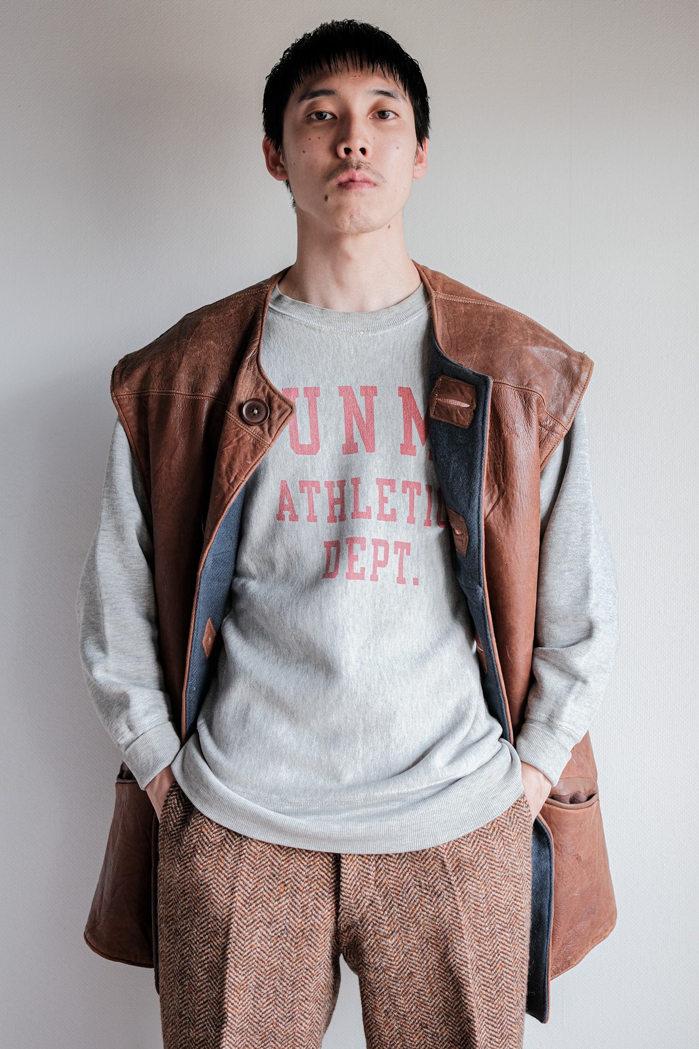 ［~40's］WWⅡ British Army Jerkin Leather Vest Size.2 "Modified"