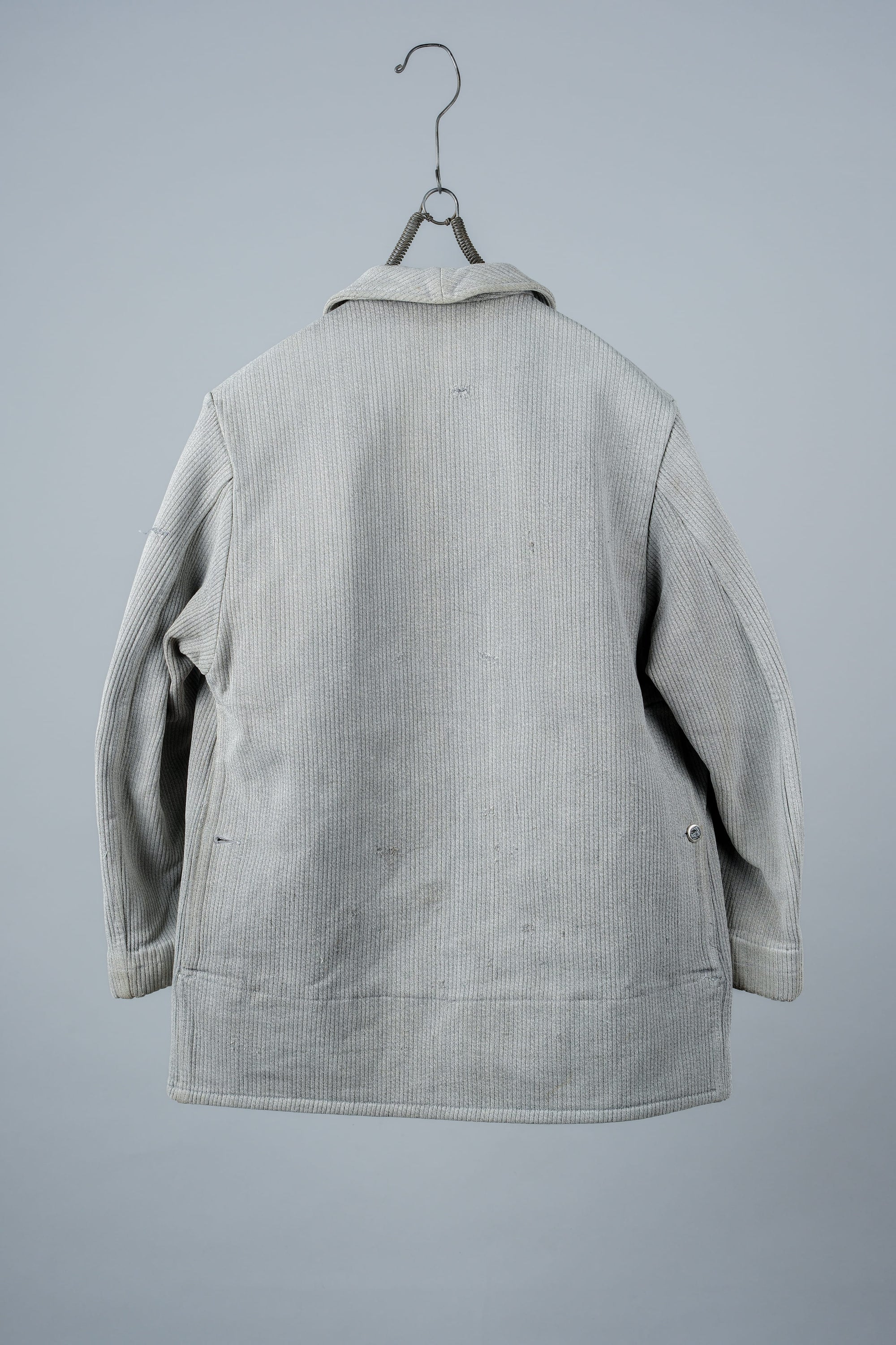 【~50's】French Vintage Gray Cotton Pique Hunting Jacket