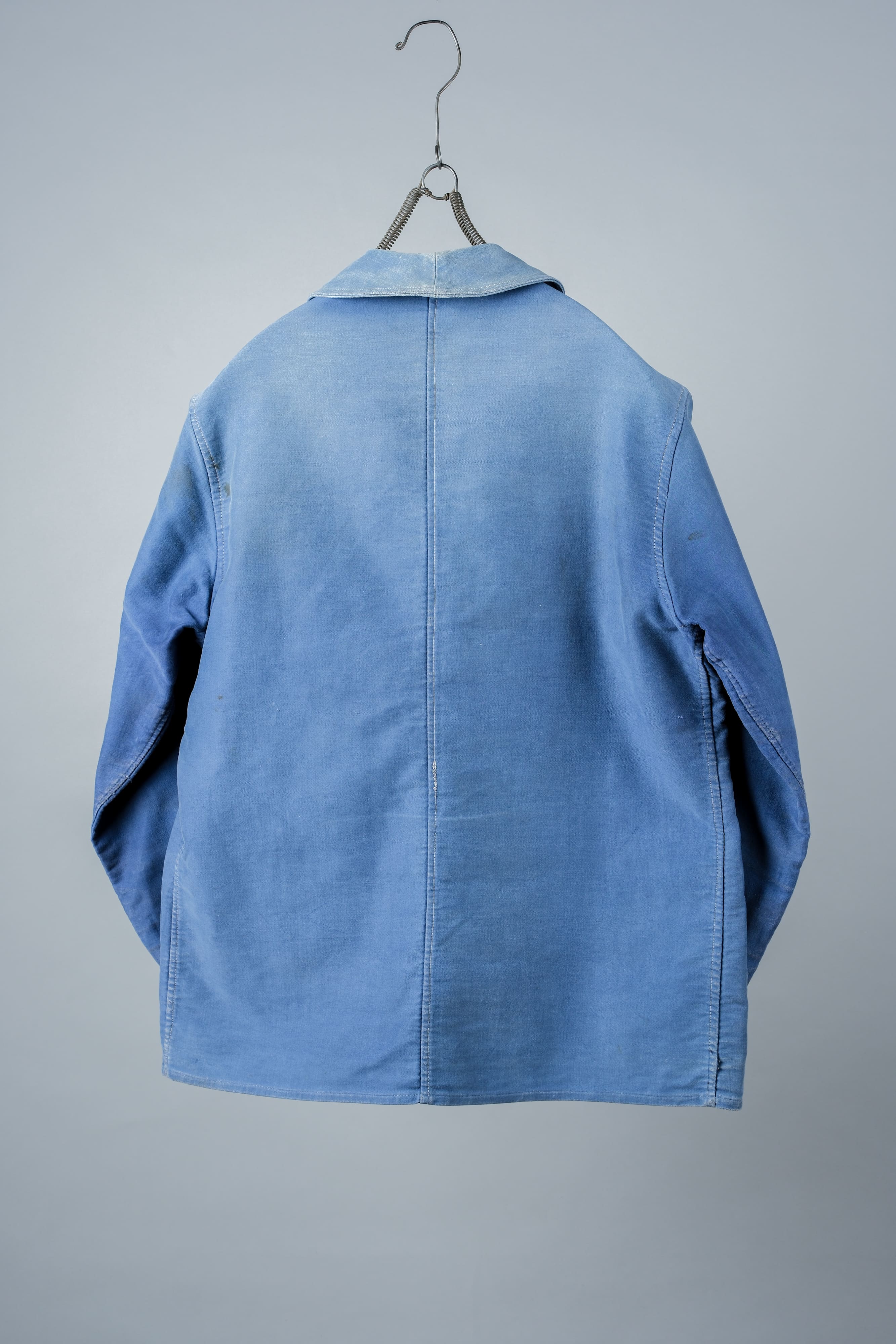 【~50’s】French Vintage Blue Moleskin Work Jacket "Le Mont St. Michel"