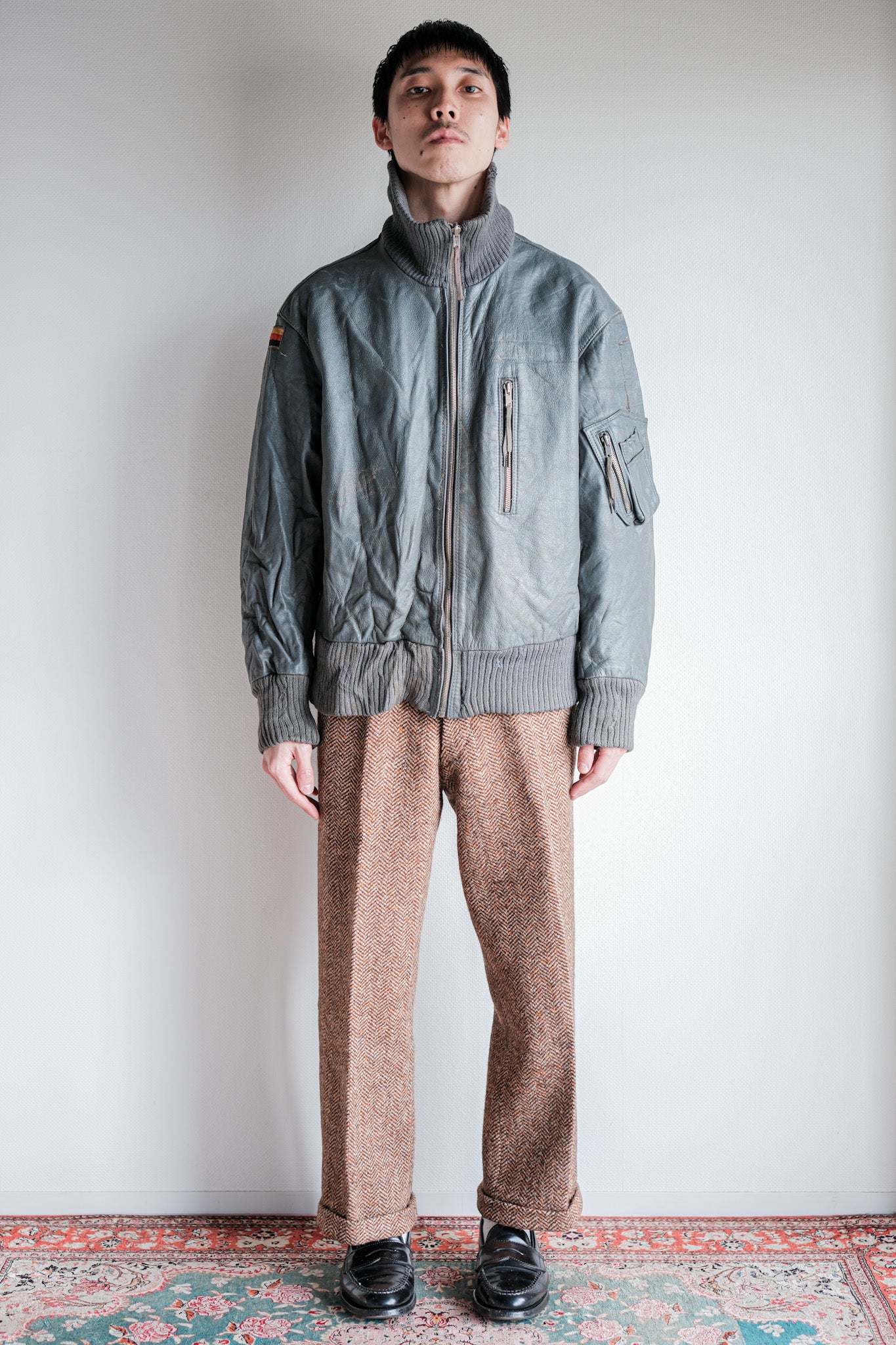 ［~70’s］West German Air Force Pilot Leather Jacket Size.170/100