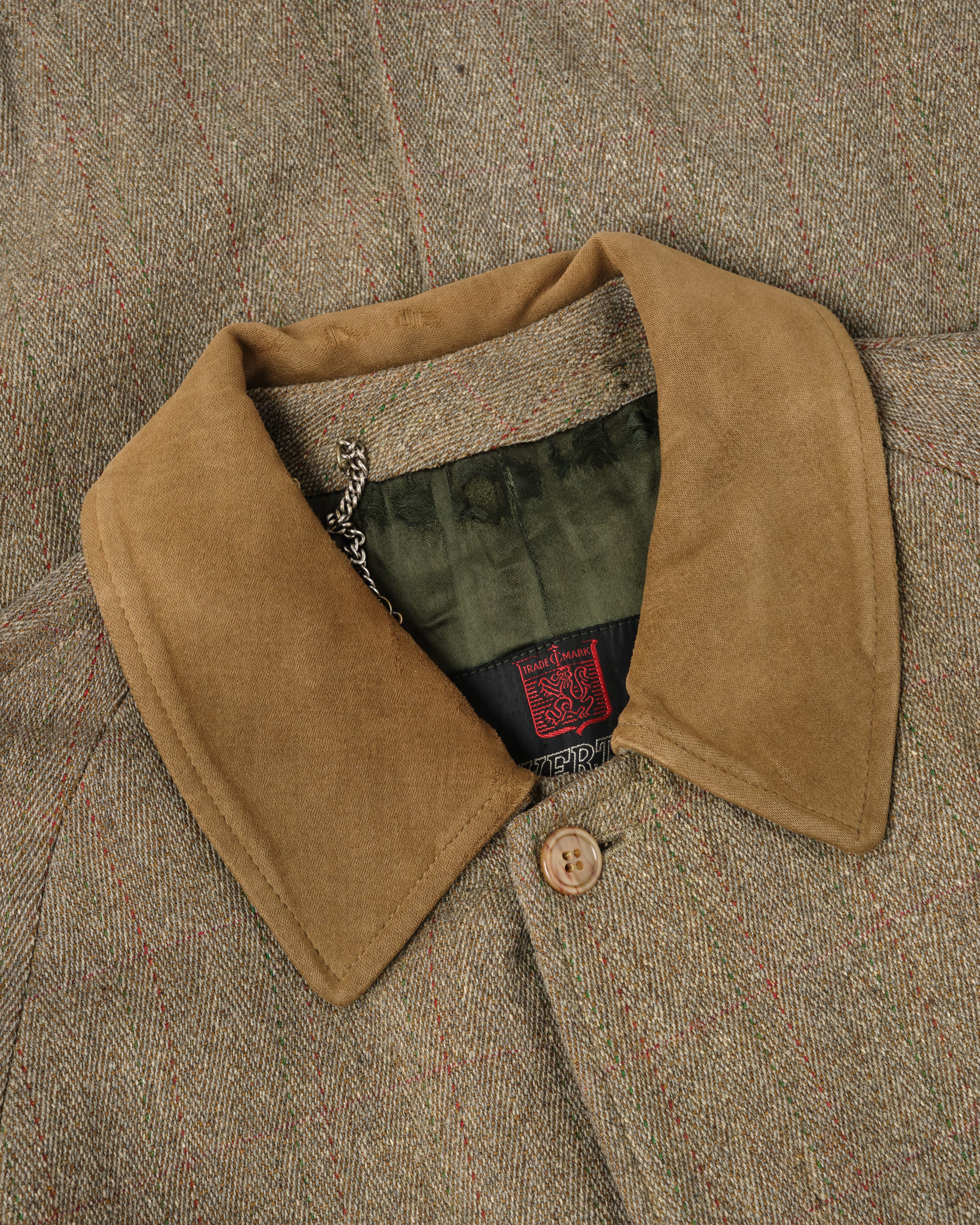 [~60's] Old INVERTERE Wool Tweed Hunting Coat Size.46 "J.C.CORDINGS & CO.LTD Special Order"