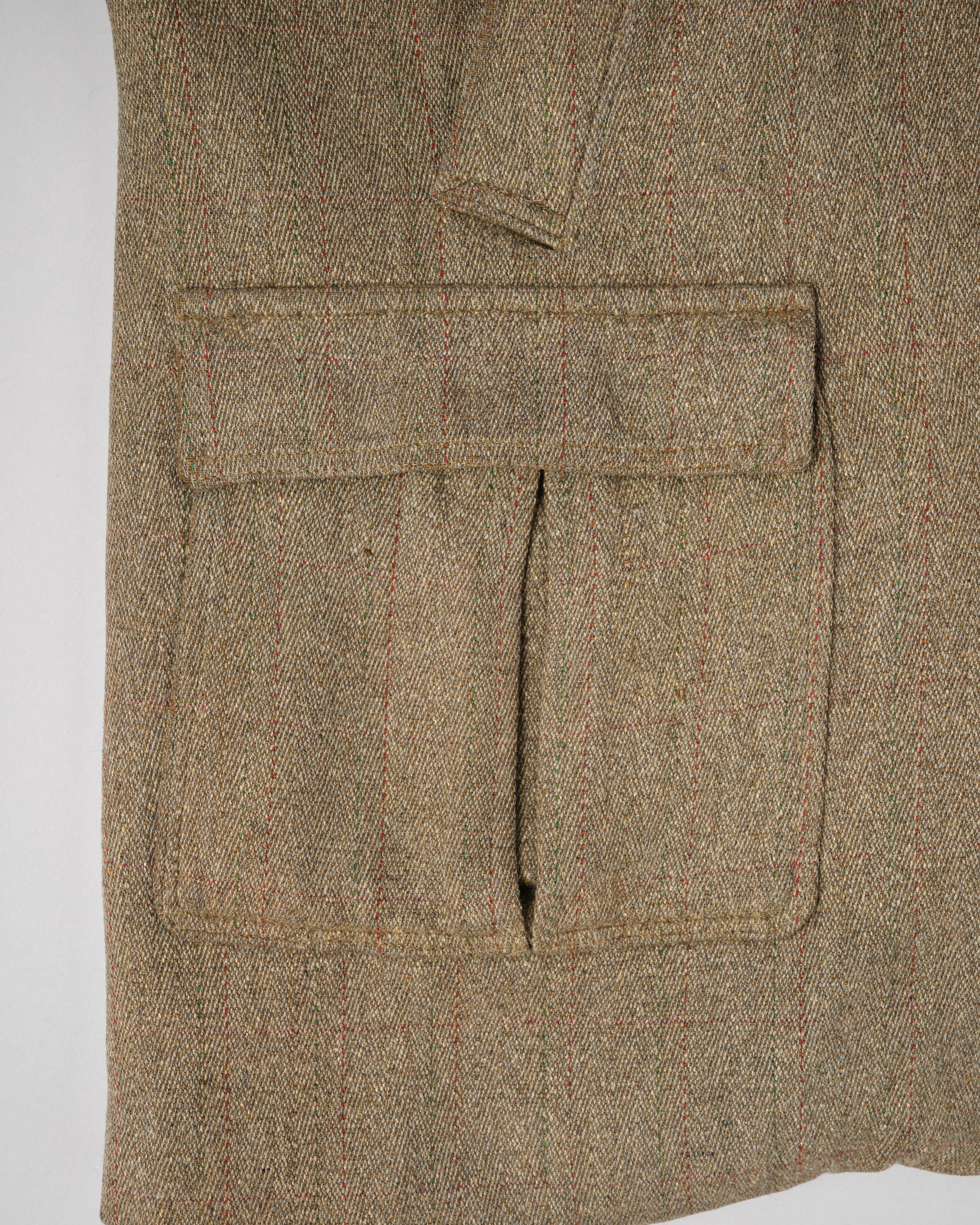 [~60's] Old INVERTERE Wool Tweed Hunting Coat Size.46 "J.C.CORDINGS & CO.LTD Special Order"