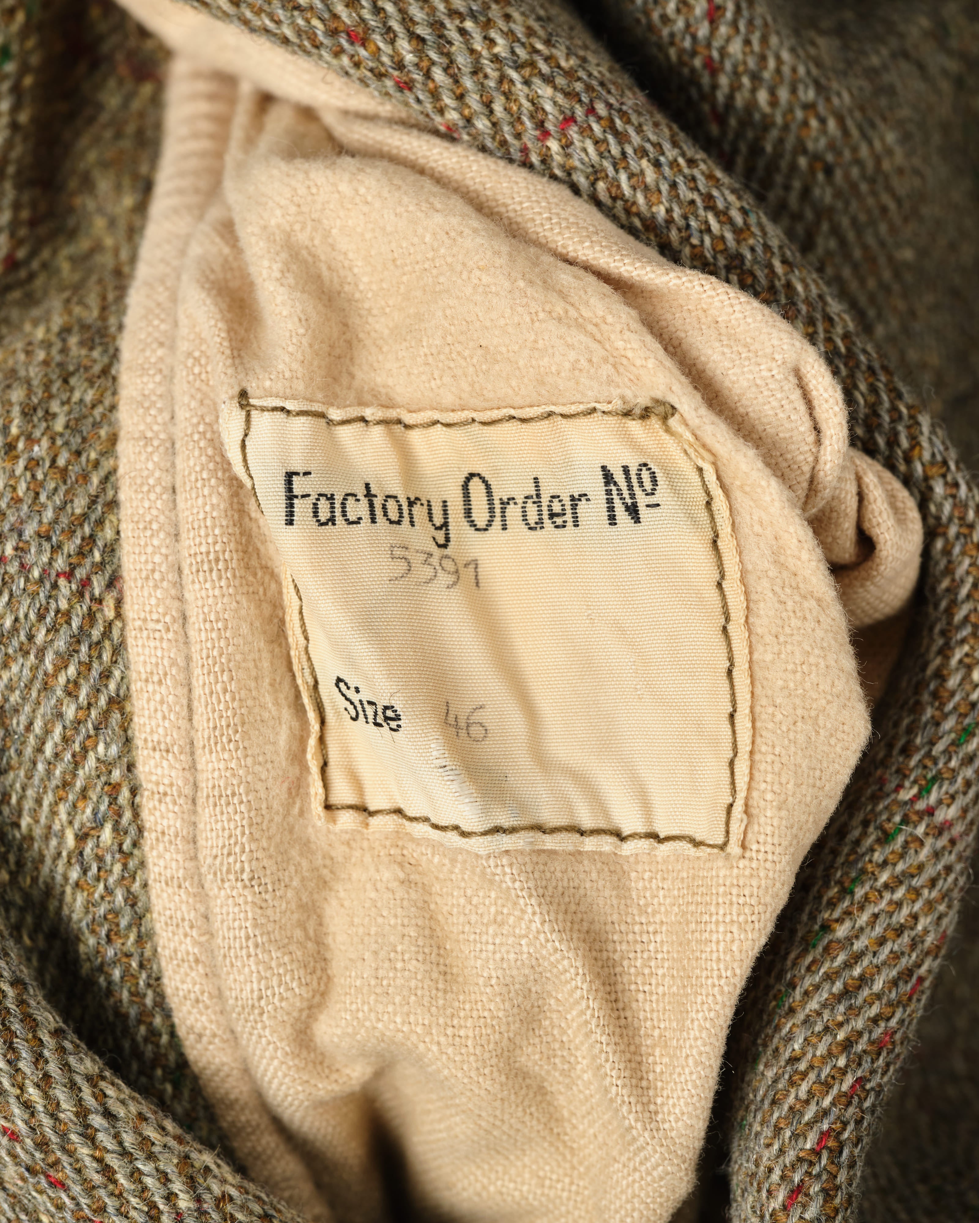 [~60's] Old INVERTERE Wool Tweed Hunting Coat Size.46 "J.C.CORDINGS & CO.LTD Special Order"