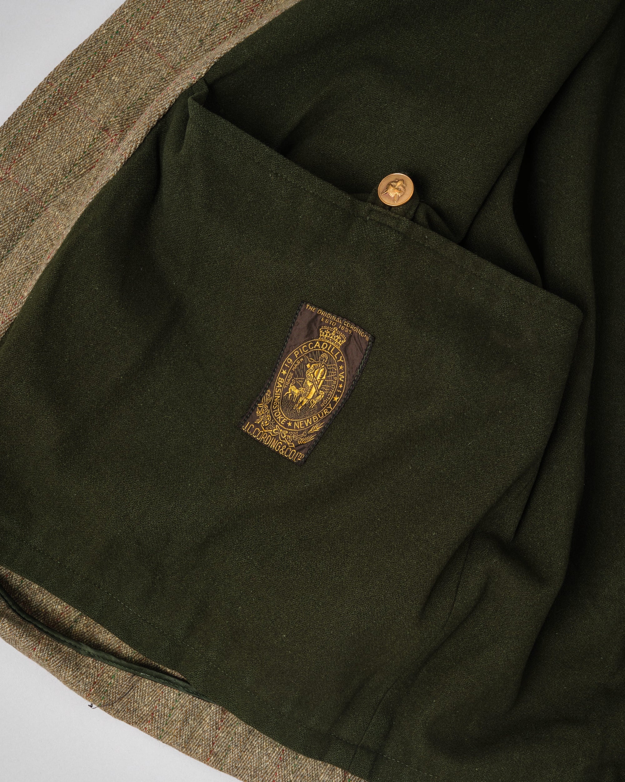［~60's］Old INVERTERE Wool Tweed Hunting Coat Size.46 "J.C.CORDINGS & CO.LTD 別注"