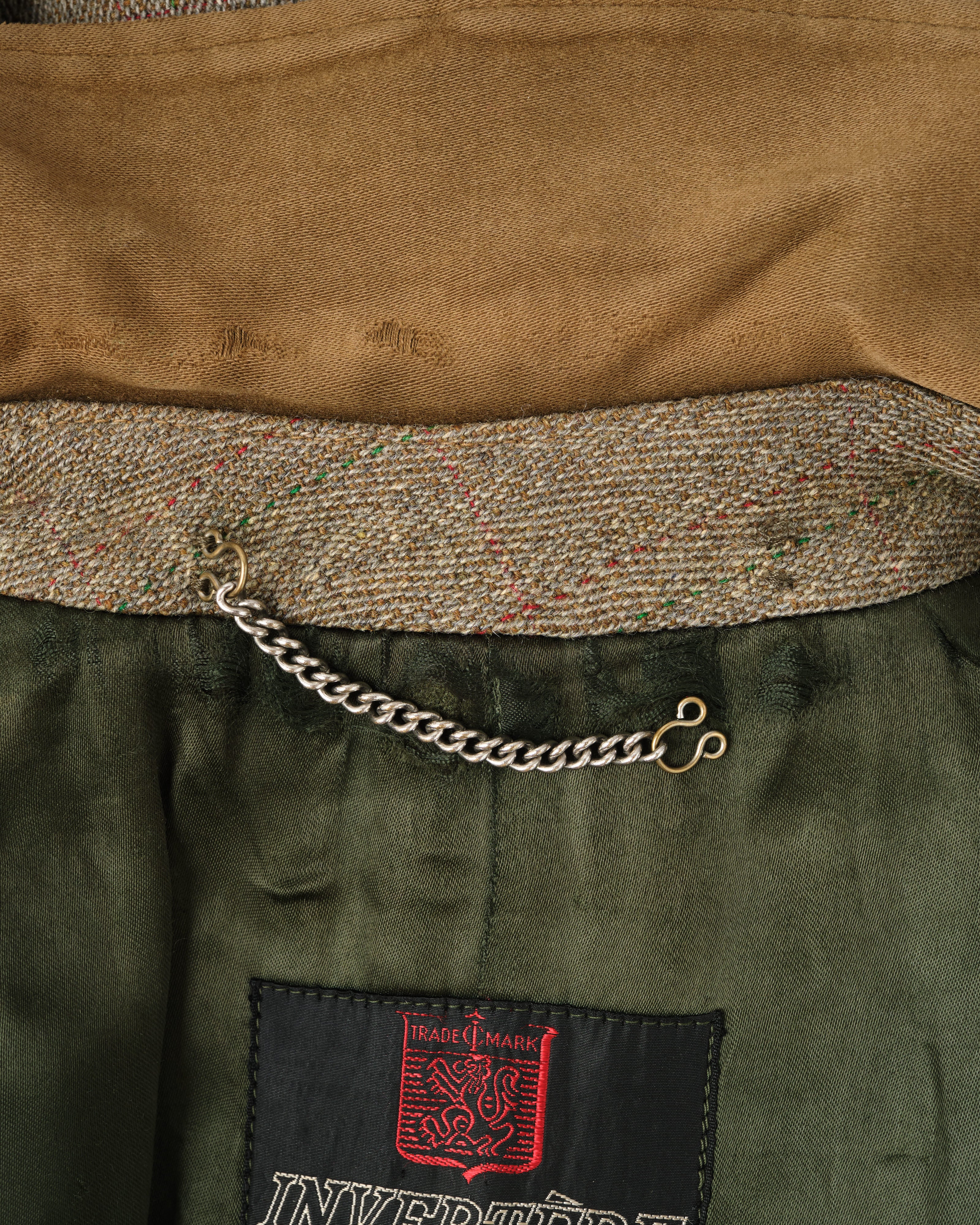 [~60's] Old INVERTERE Wool Tweed Hunting Coat Size.46 "J.C.CORDINGS & CO.LTD Special Order"