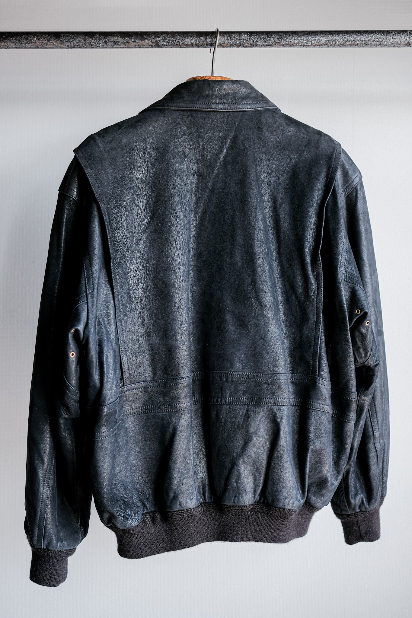 ［~80's］Old SERAPHIN Deerskin Leather Blouson With Chin Strap Size.50