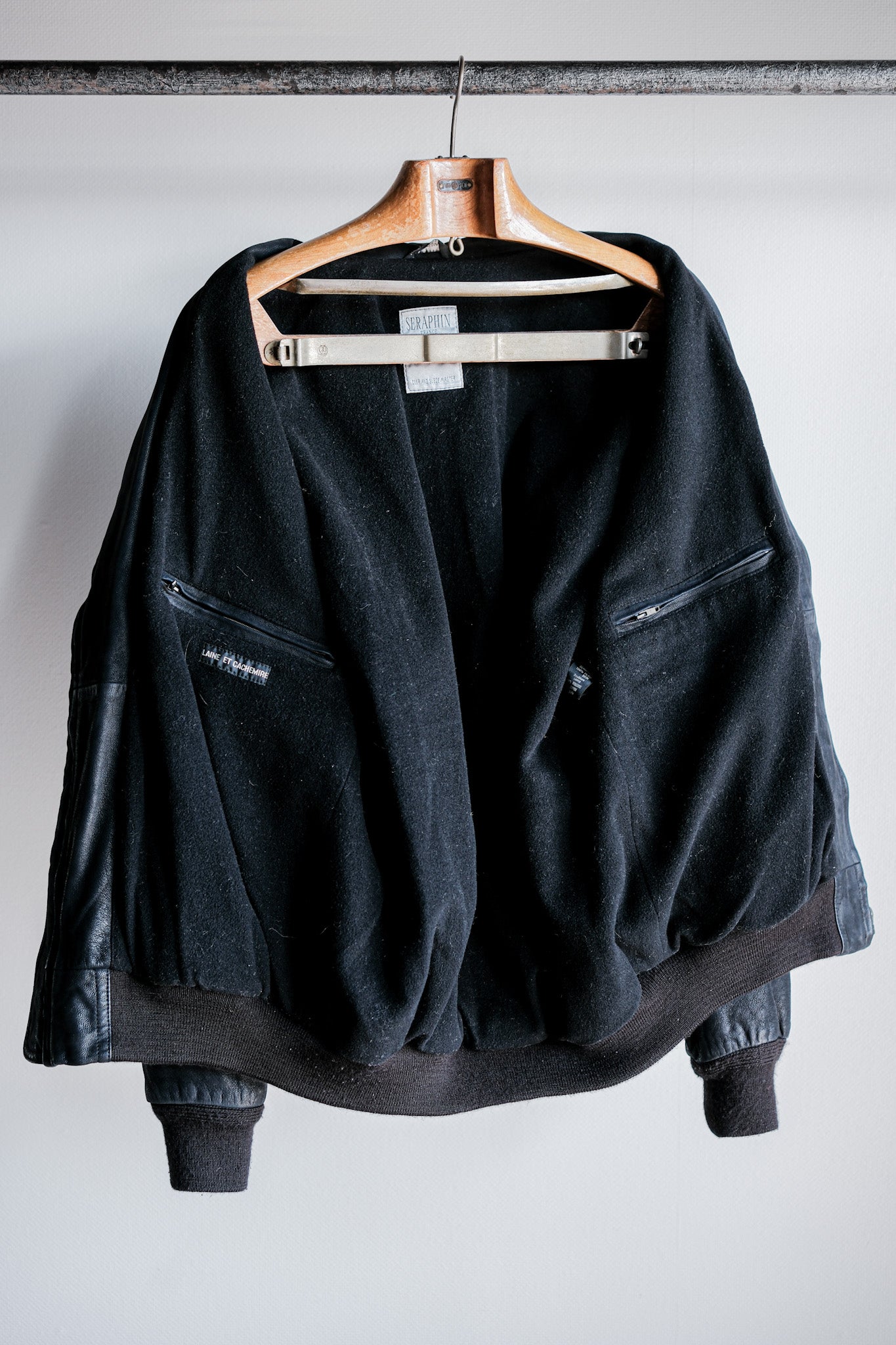 ［~80's］Old SERAPHIN Deerskin Leather Blouson With Chin Strap Size.50