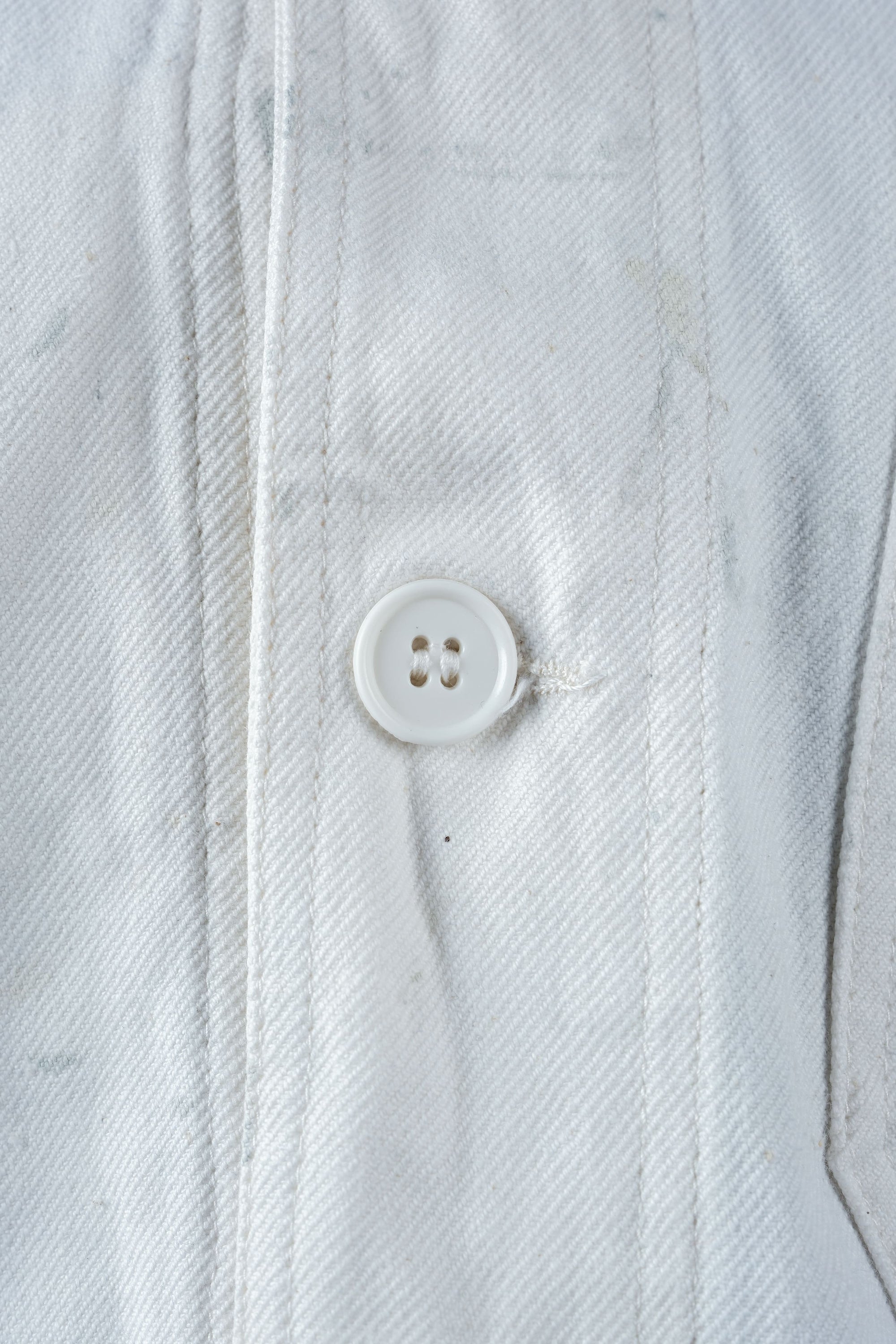 ［~60's］French Vintage White Cotton Twill Work Jacket