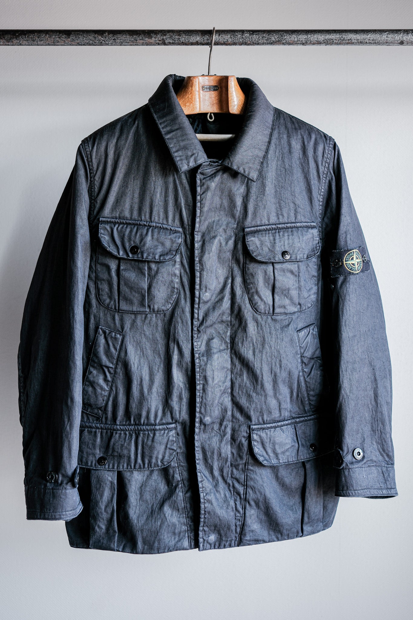 ［06AW］Old STONE ISLAND Garment Dyed Lino Flax Dutch Rope Jacket Size.M