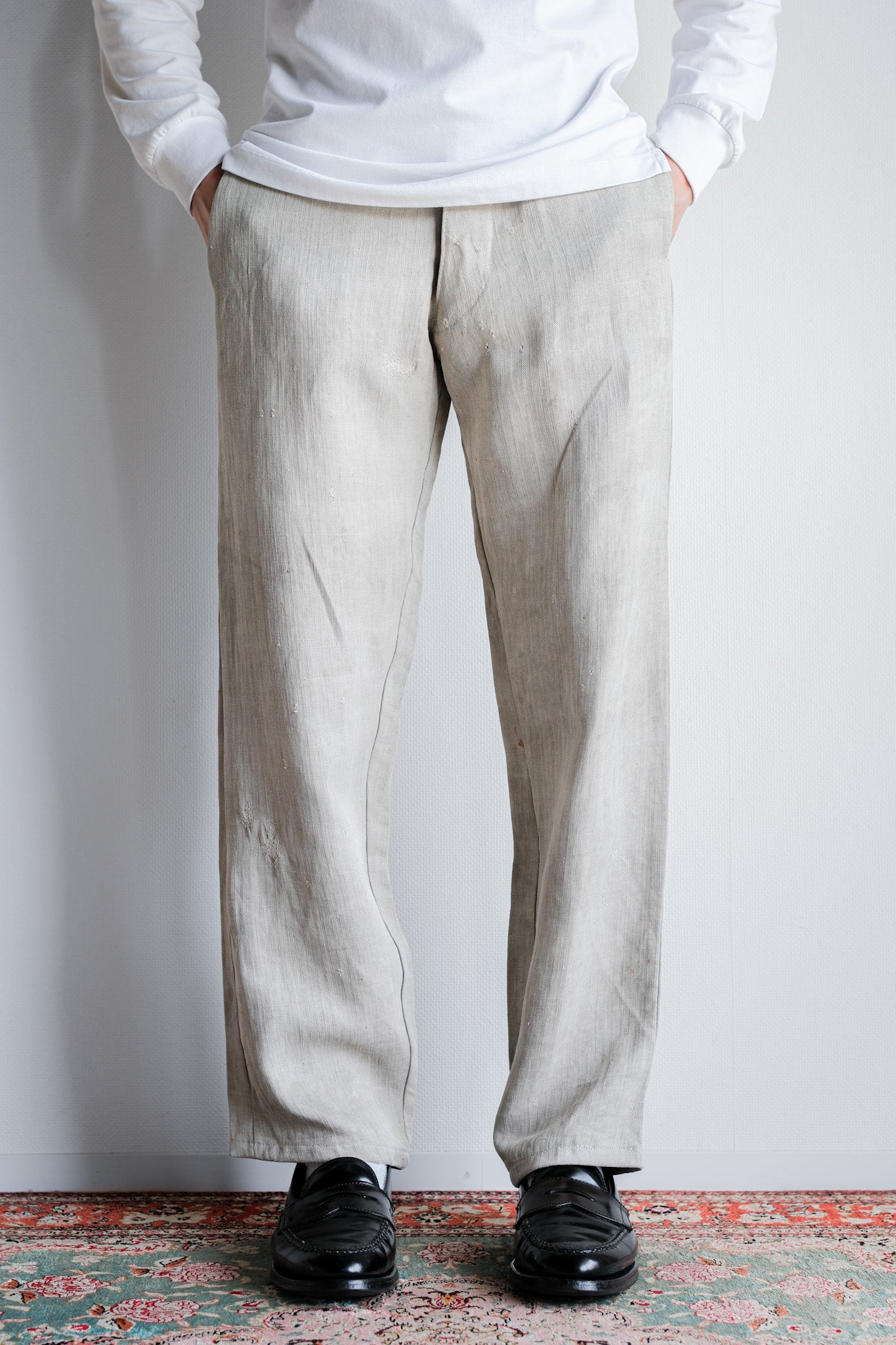 ［~40's］WWⅡ German Army Drillich HBT Linen Trousers "Wehrmacht"