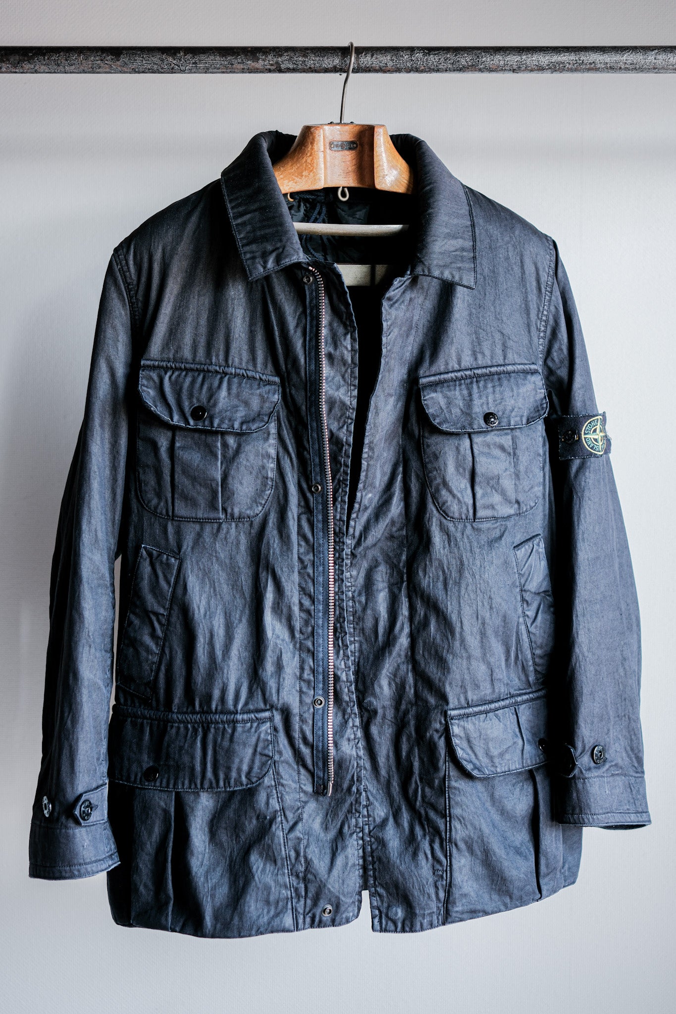 ［06AW］Old STONE ISLAND Garment Dyed Lino Flax Dutch Rope Jacket Size.M