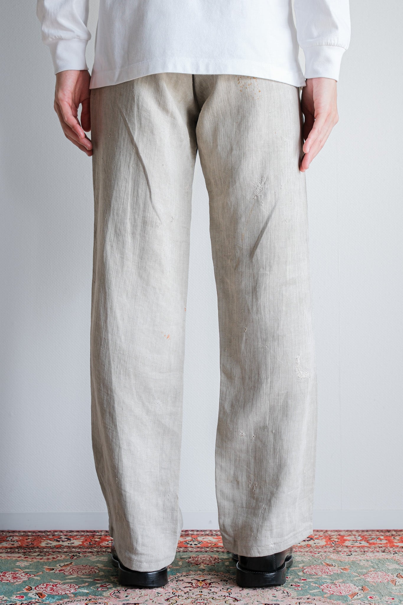 ［~40's］WWⅡ German Army Drillich HBT Linen Trousers "Wehrmacht"