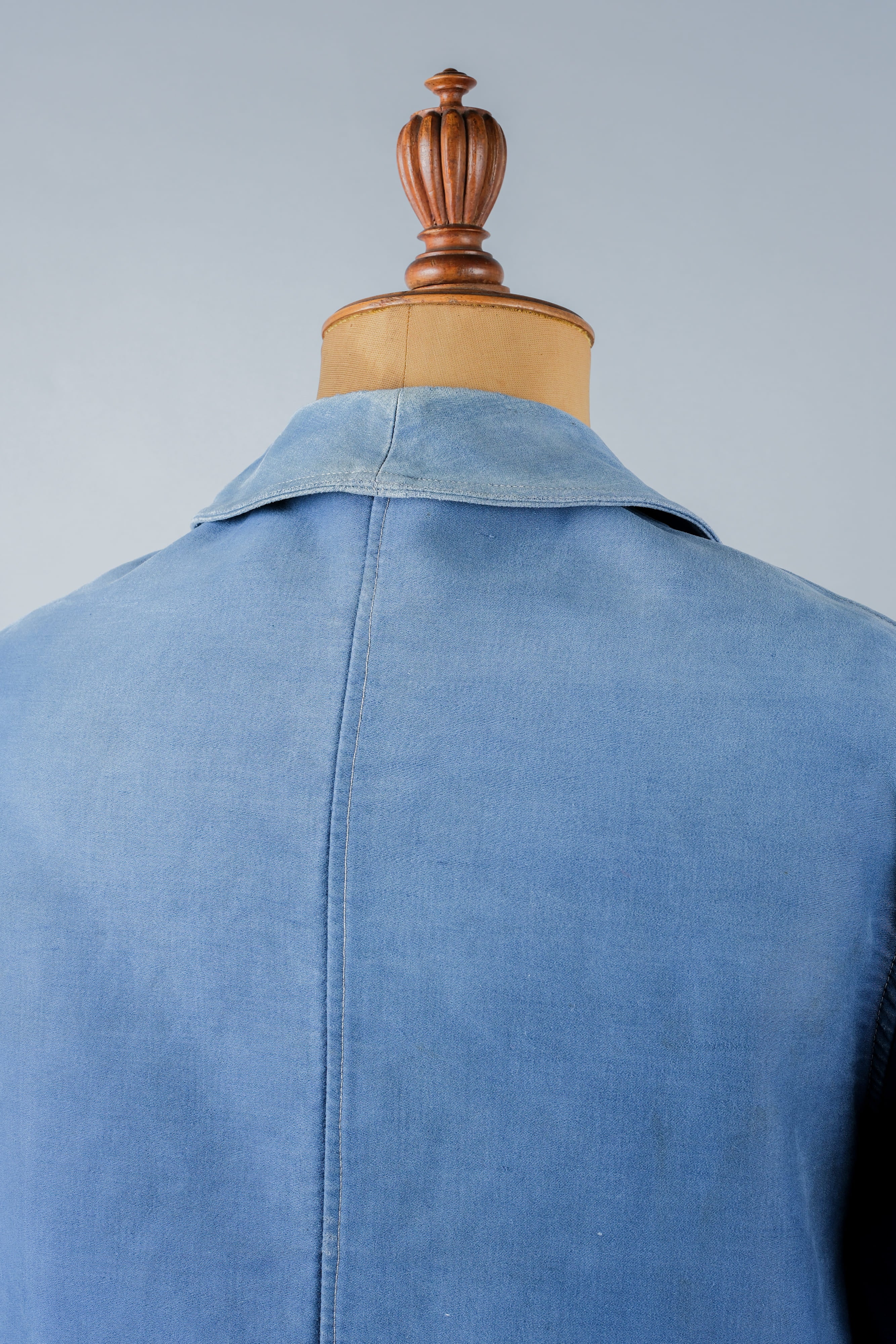 【~50’s】French Vintage Blue Moleskin Work Jacket "Le Mont St. Michel"