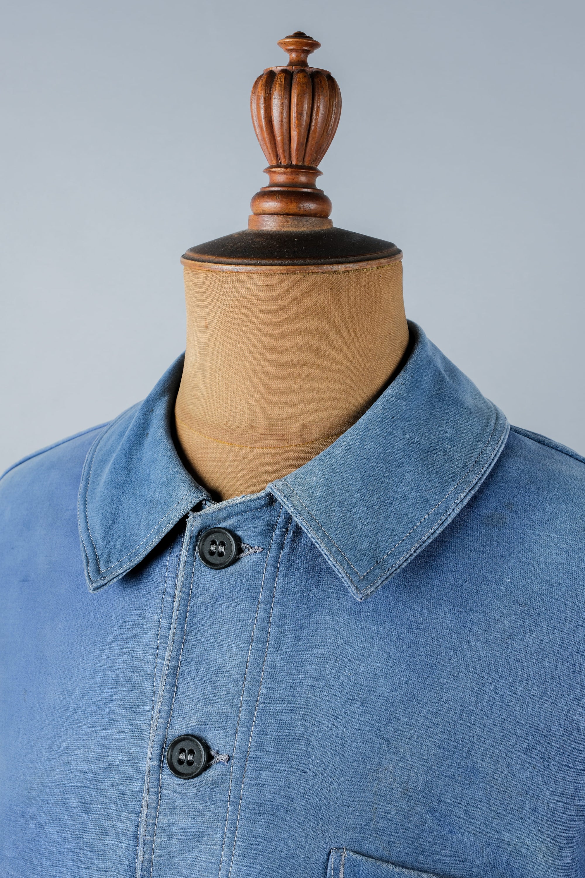 ［~50’s］French Vintage Blue Moleskin Work Jacket "Le Mont St. Michel"