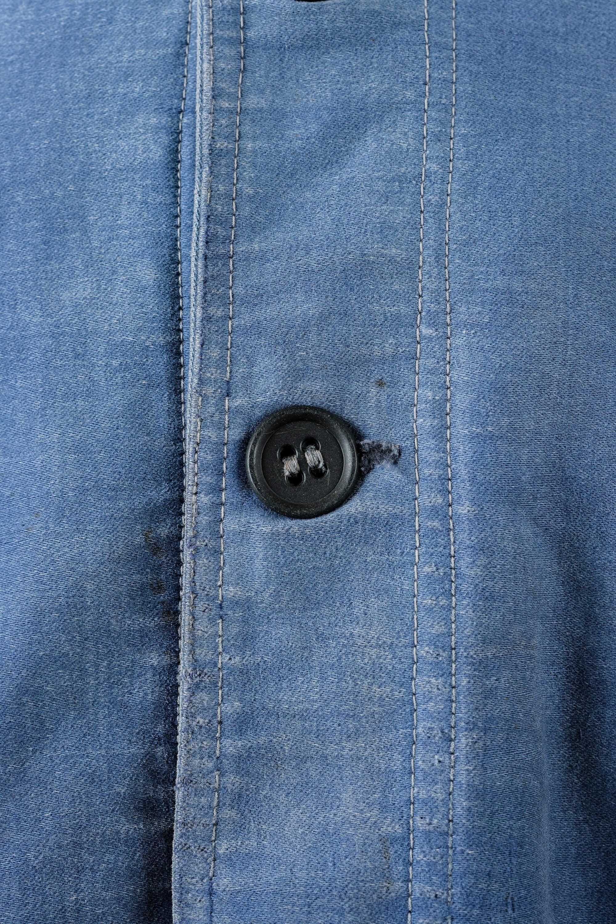 ［~50’s］French Vintage Blue Moleskin Work Jacket "Le Mont St. Michel"