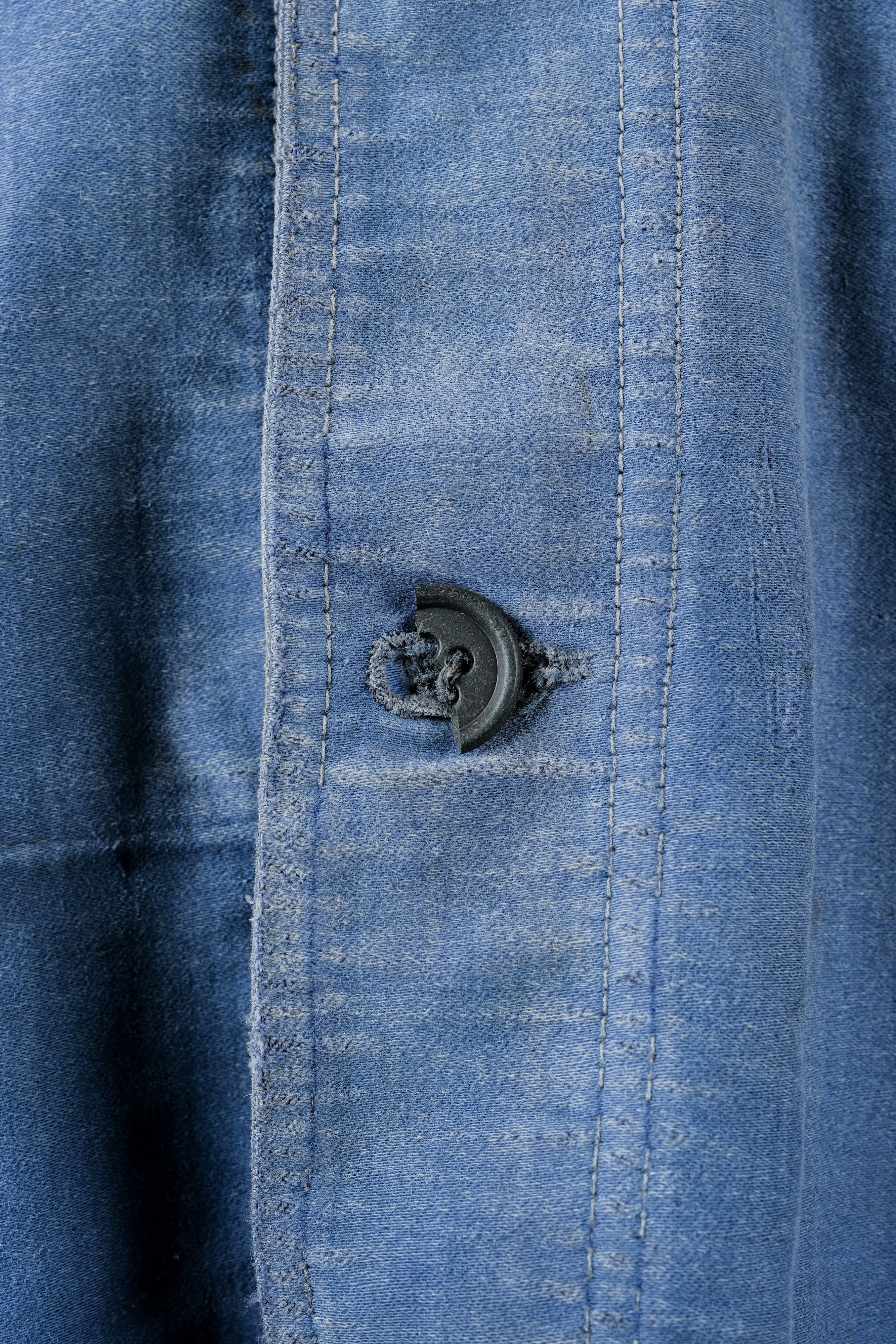 【~50’s】French Vintage Blue Moleskin Work Jacket "Le Mont St. Michel"