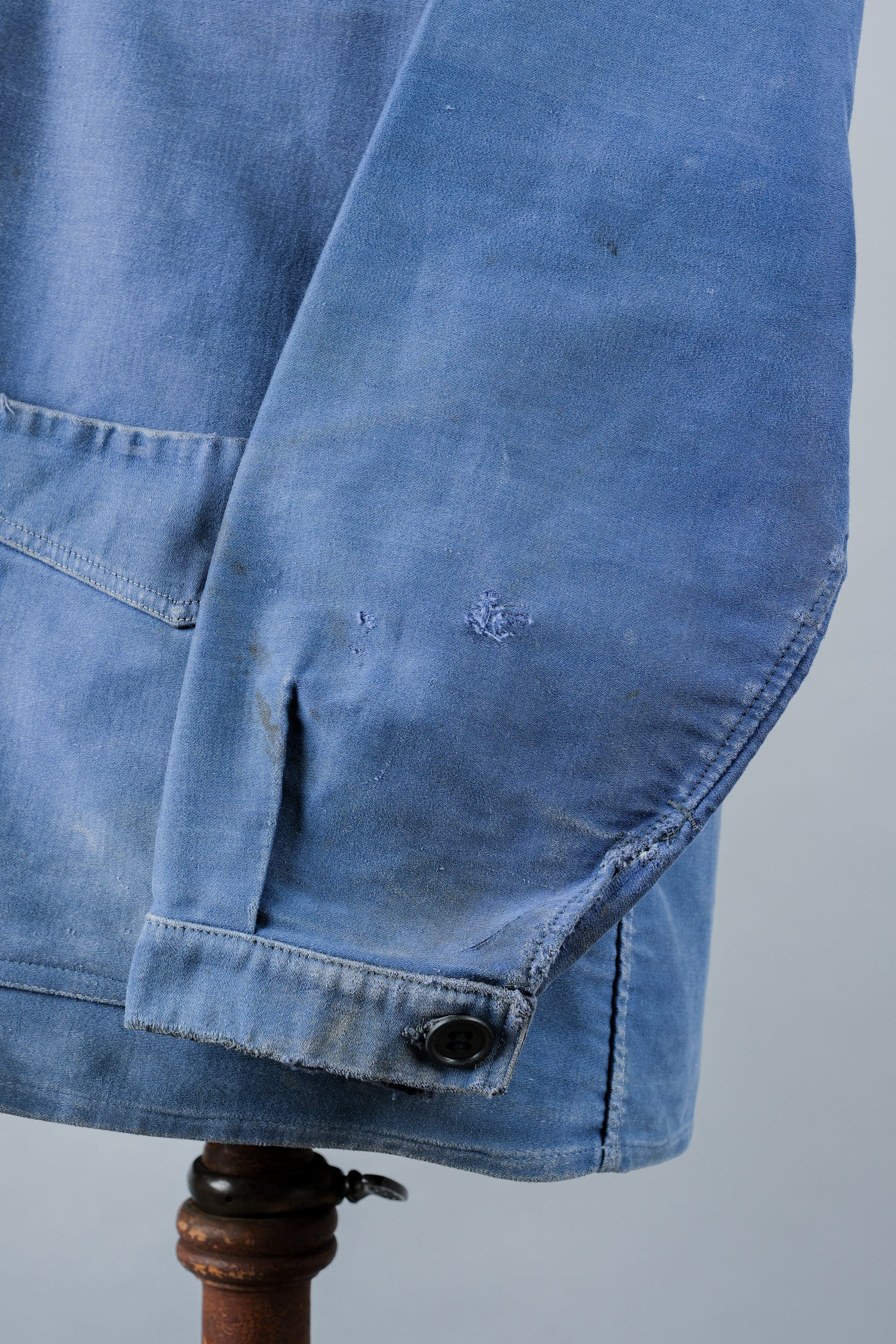 ［~50’s］French Vintage Blue Moleskin Work Jacket "Le Mont St. Michel"