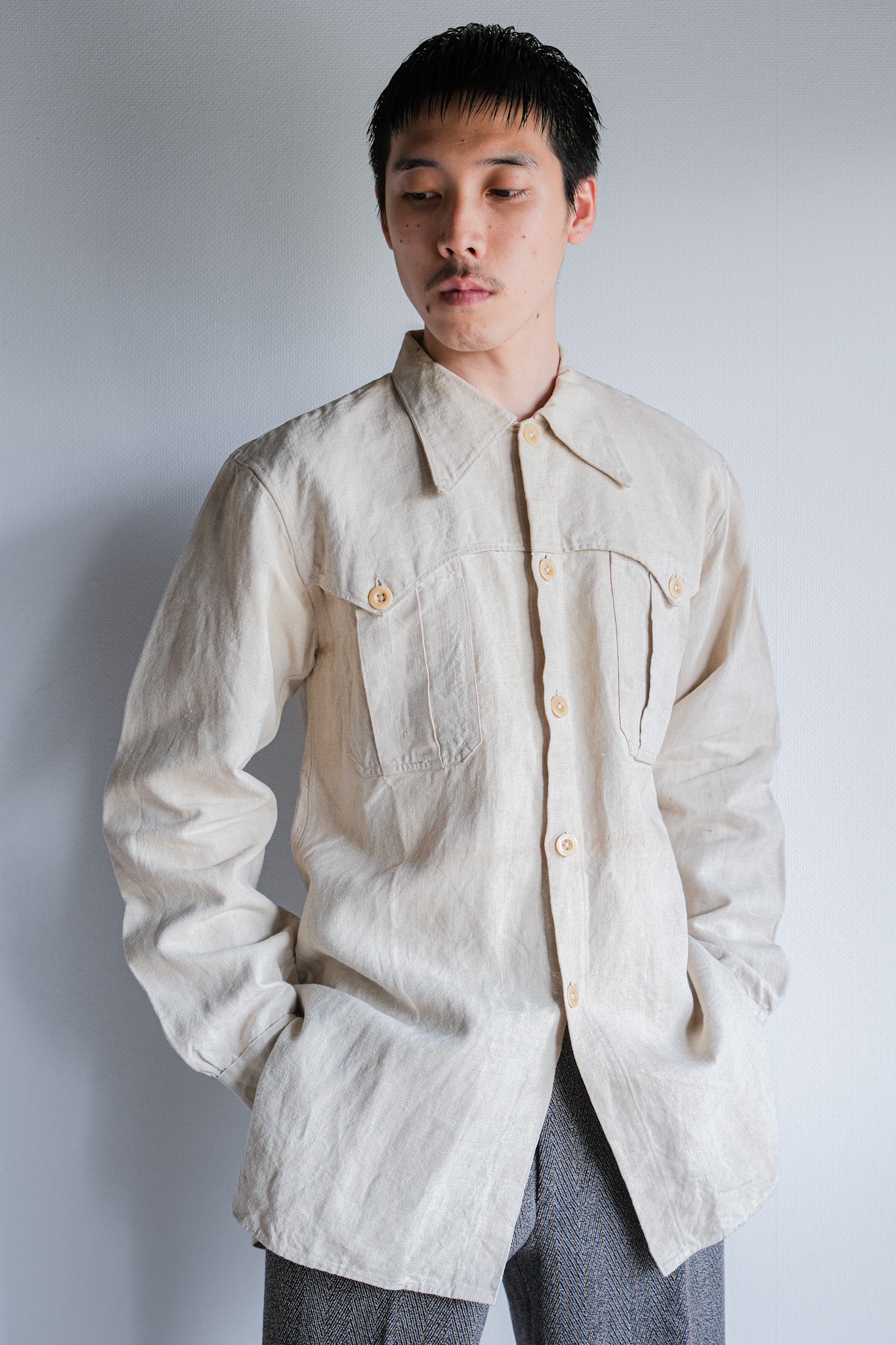 【~40's】WWⅡ Spanish Army Linen Jacket