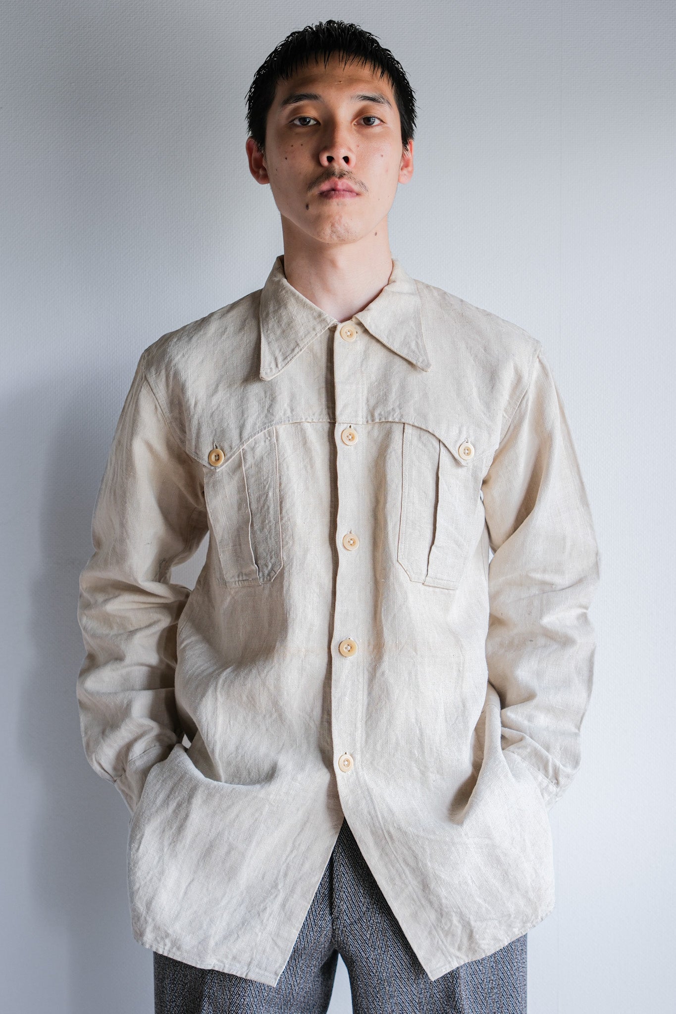 [~ 40's] WWⅡ Spanish Army Linen Jacket