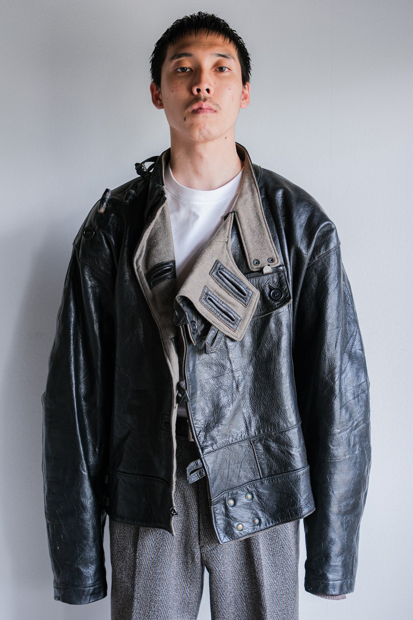 [~ 50's] Sweedish Army Dispatch Rider Motelcycle Jacket Size.50