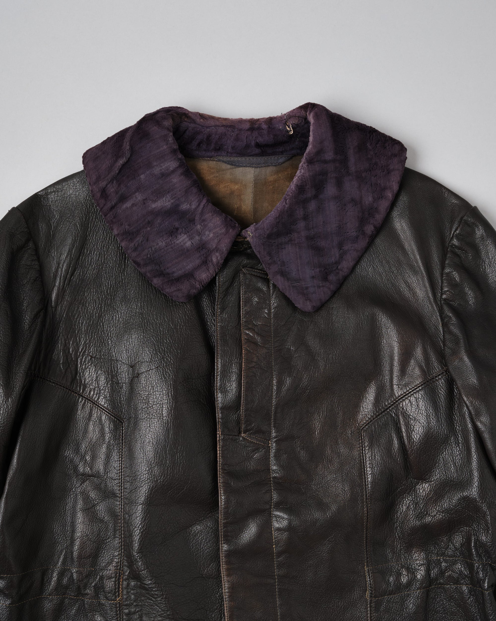 ［~40’s］WWII German Air Force Elite Jet Fighter Winter Leather Flight Jacket "Luftwaffe"