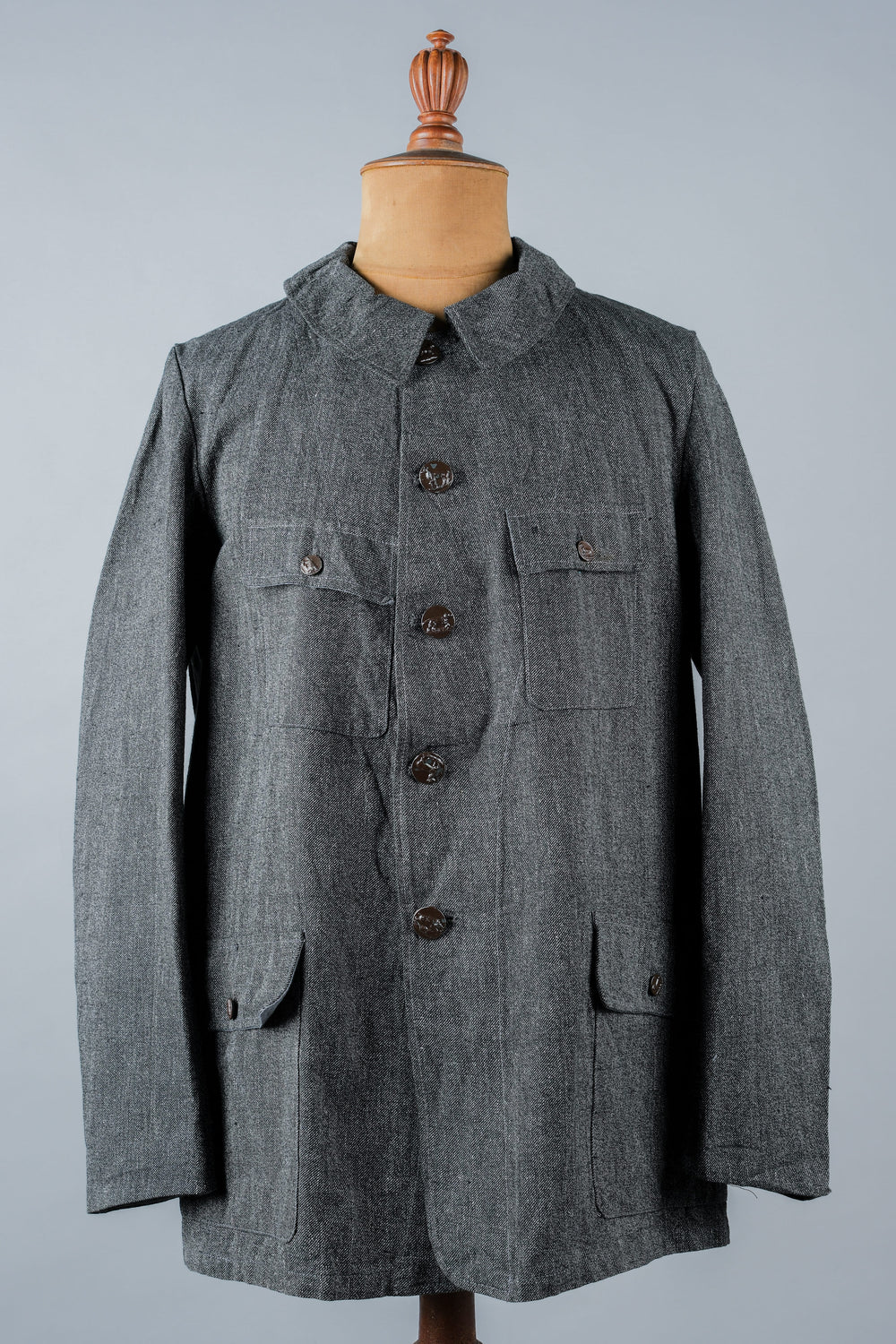 ［~30’s］French Vintage Salt & Pepper Cotton Twill Hunting Jacket