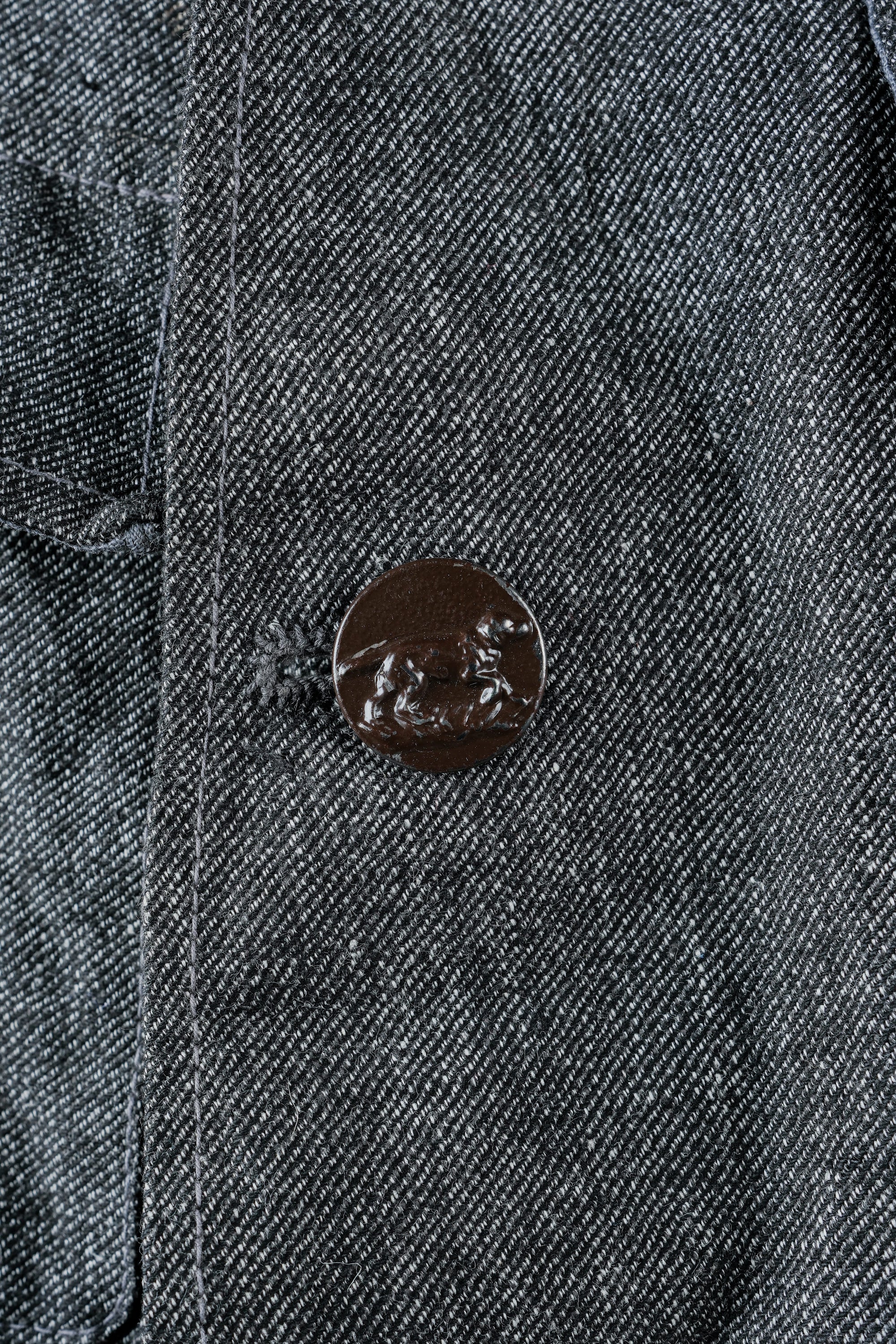 ［~30’s］French Vintage Salt & Pepper Cotton Twill Hunting Jacket
