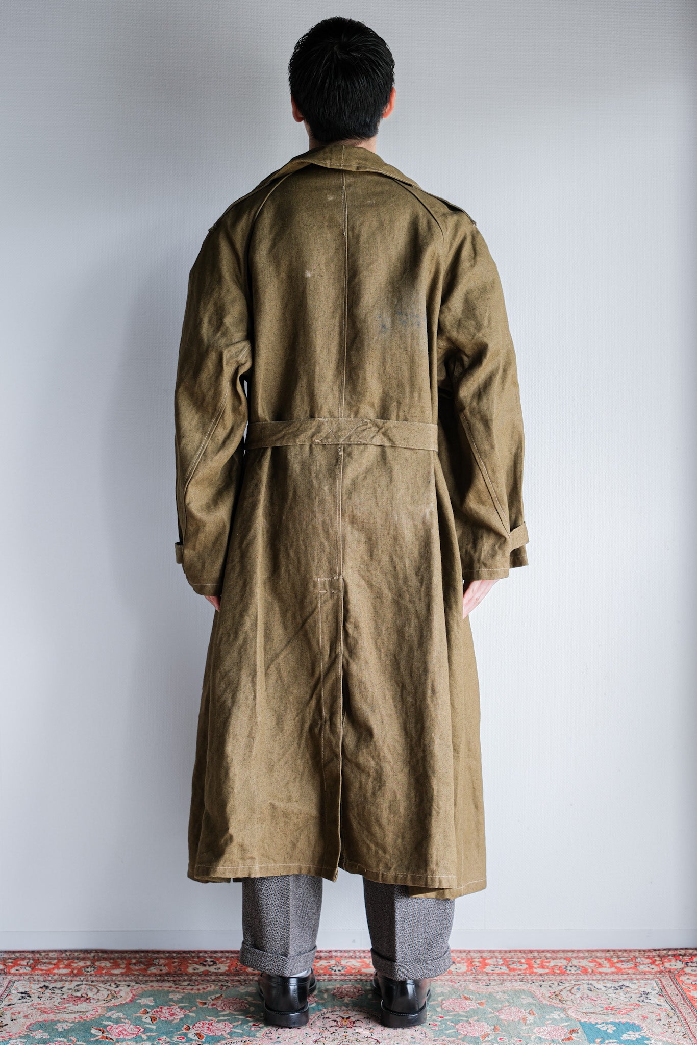 ［~40's］French Army M35 Motorcycle Coat Size.1 "Linen Type" "Dead Stock"