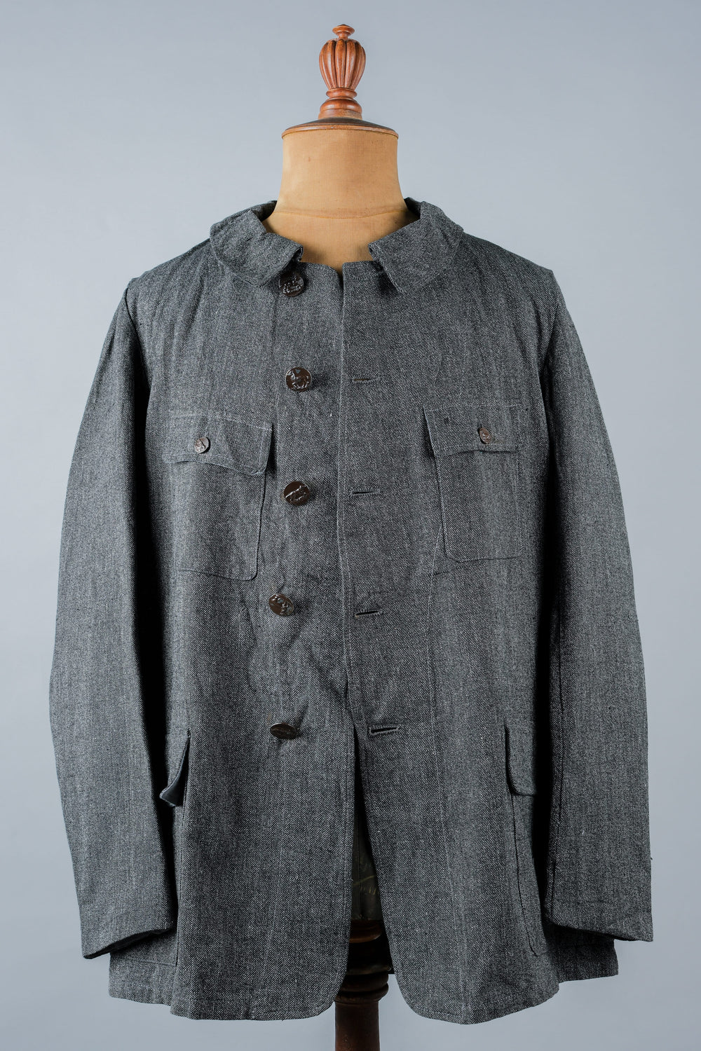 ［~30’s］French Vintage Salt & Pepper Cotton Twill Hunting Jacket