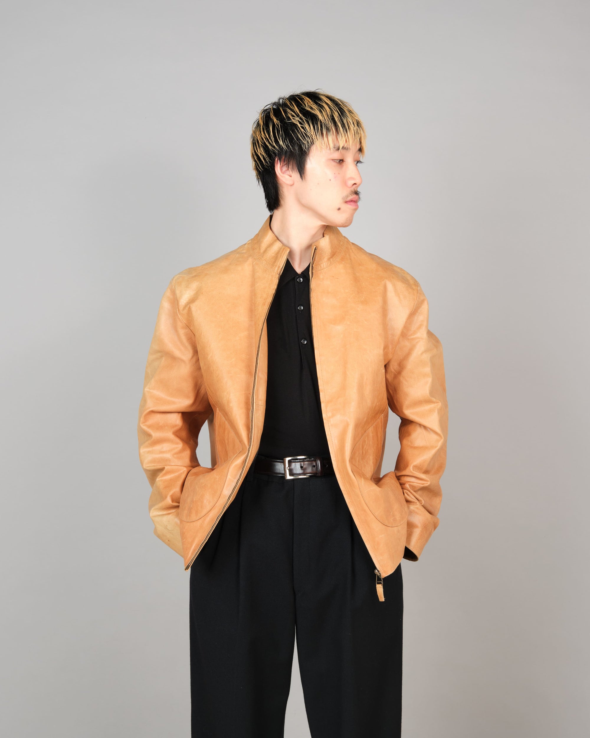 ［~90’s］Old MULBERRY Leather Jacket Size.42