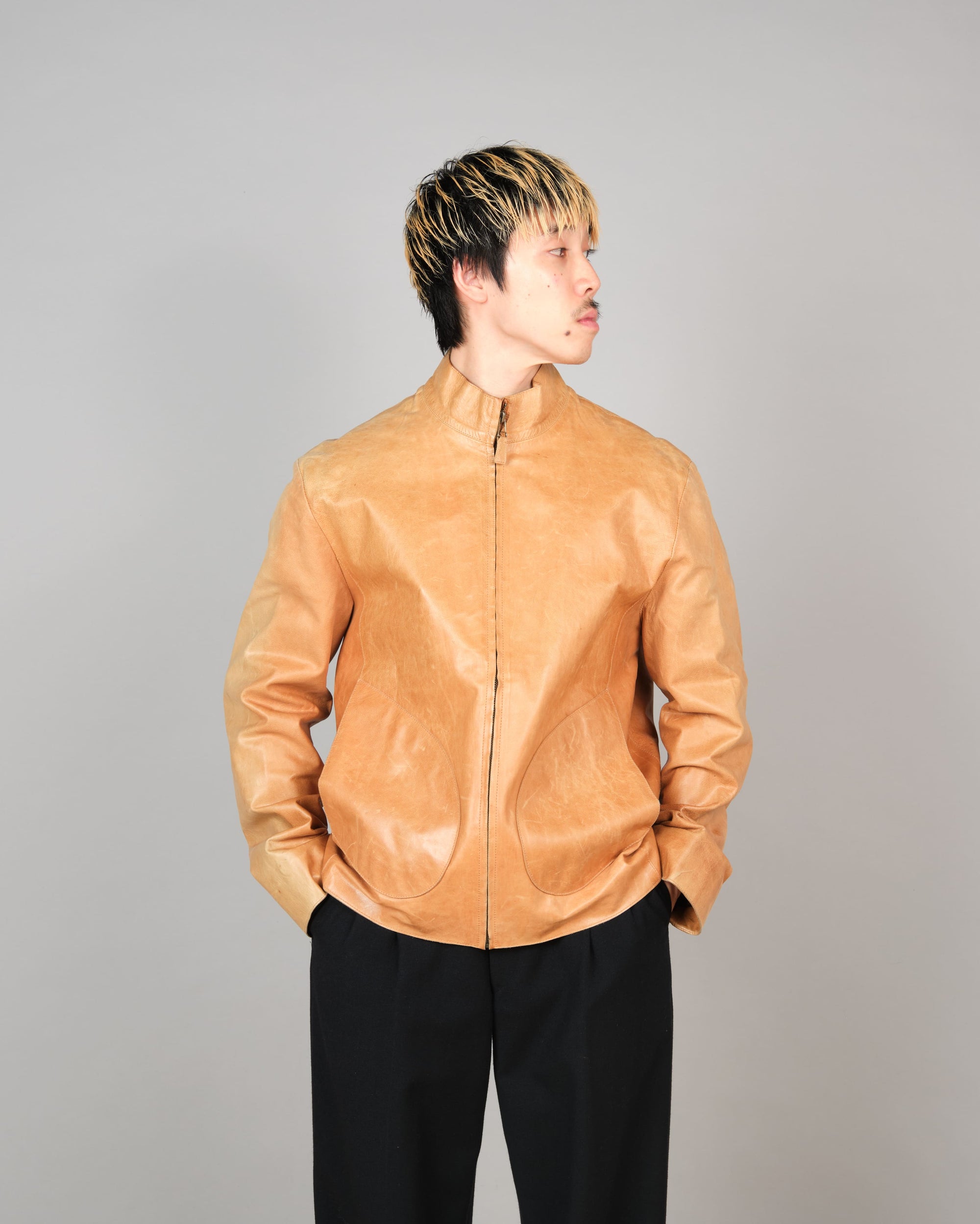 ［~90’s］Old MULBERRY Leather Jacket Size.42
