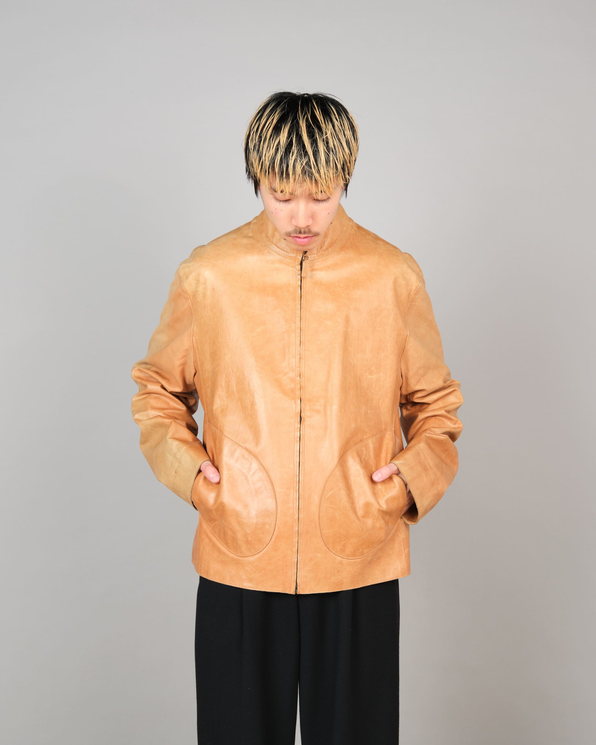 ［~90’s］Old MULBERRY Leather Jacket Size.42