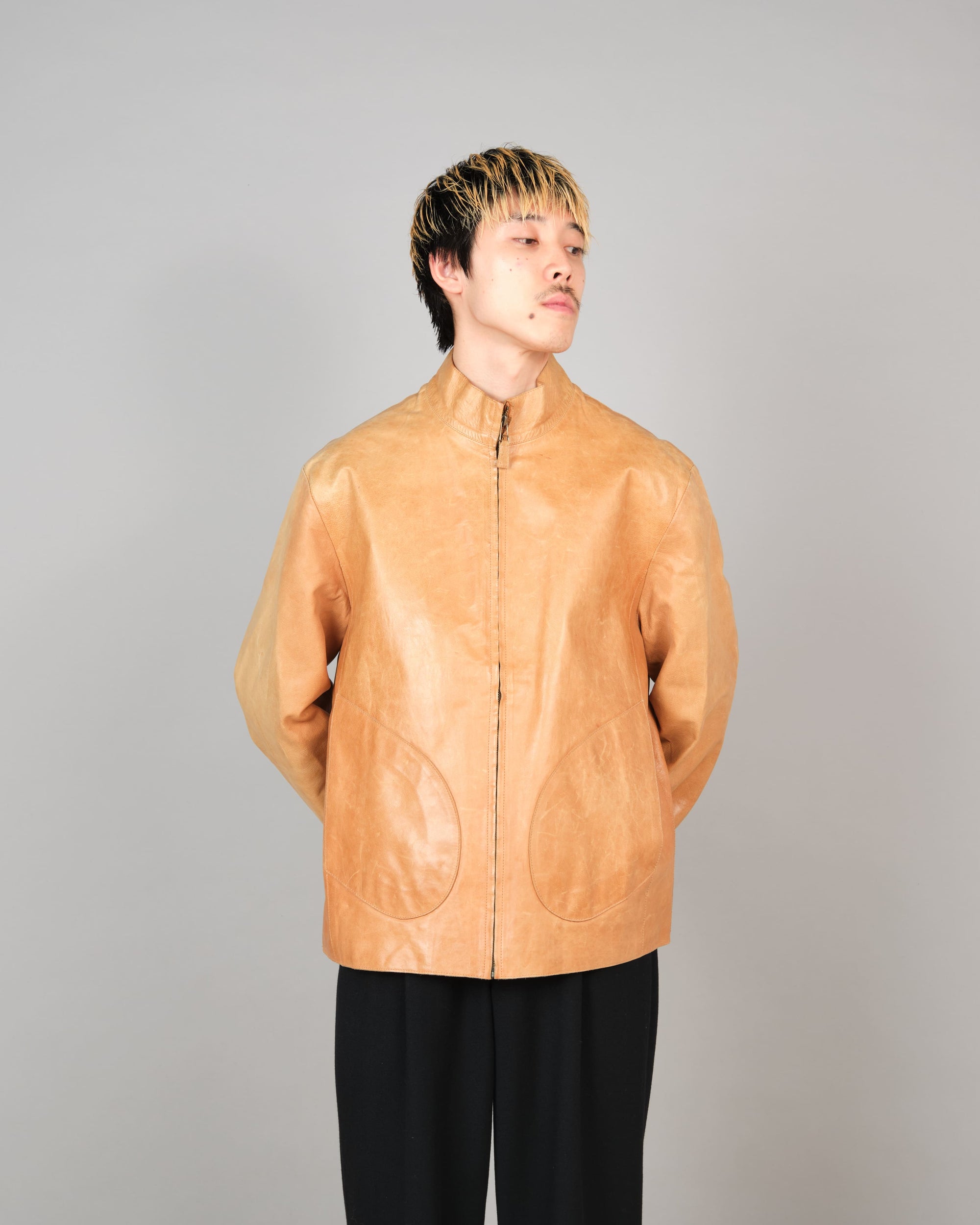 ［~90’s］Old MULBERRY Leather Jacket Size.42