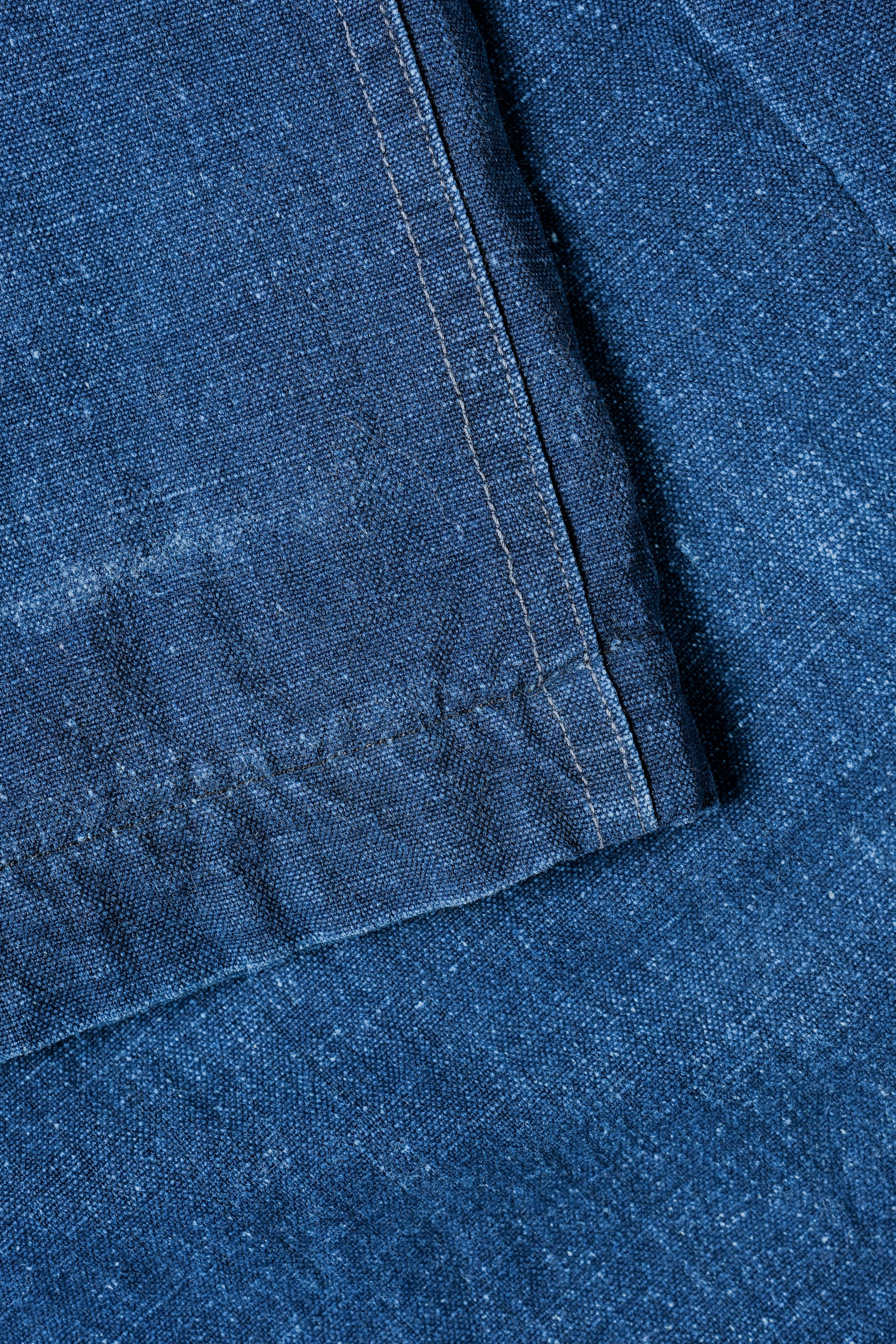 【~40's】French Vintage Indigo Linen Work Pants "Patchwork"