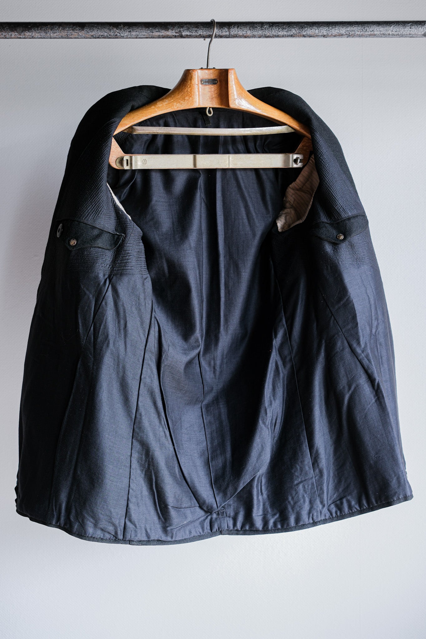 ［~20's］French Vintage Black Wool Sack Coat