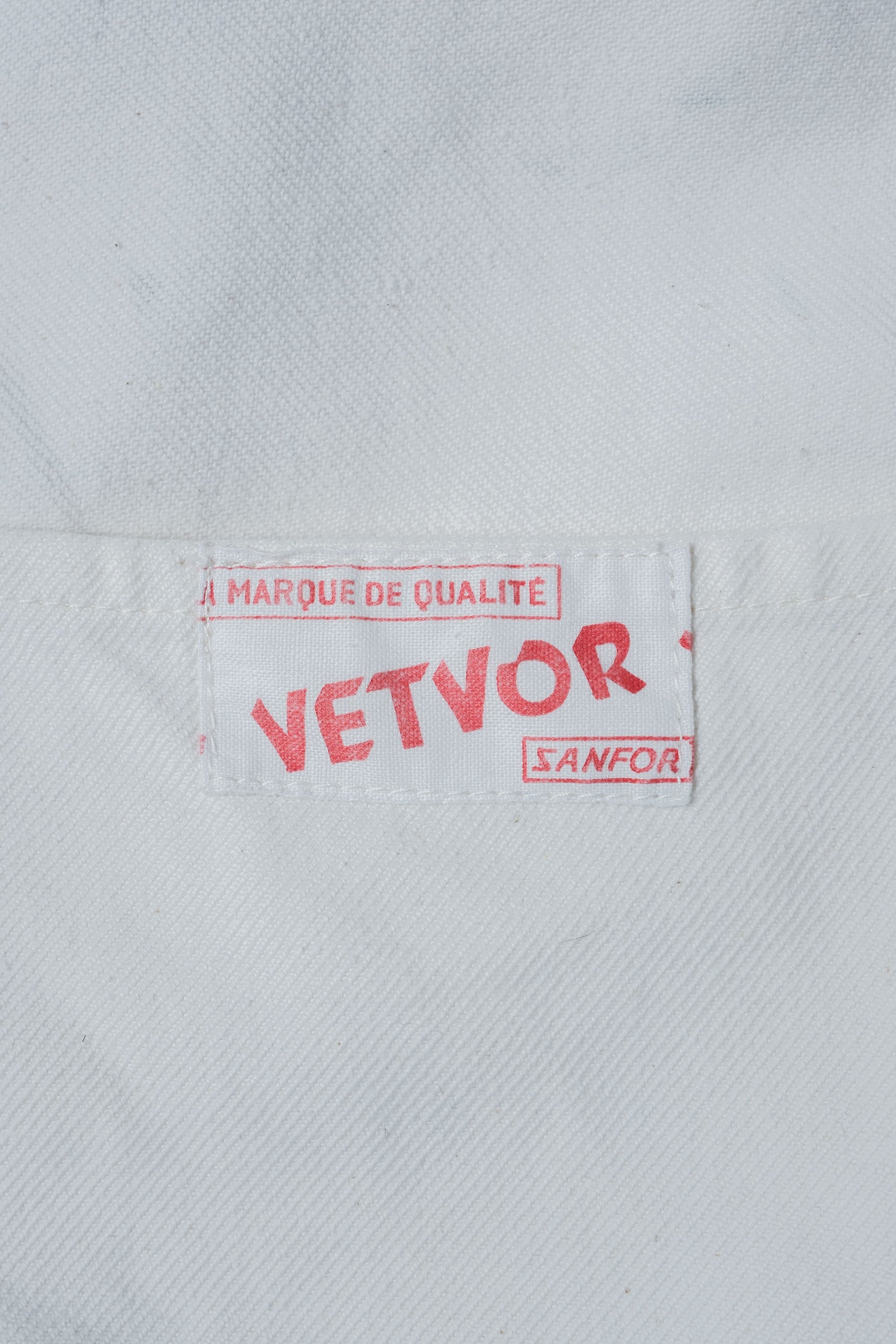 ［~60's］French Vintage White Cotton Twill Work Jacket