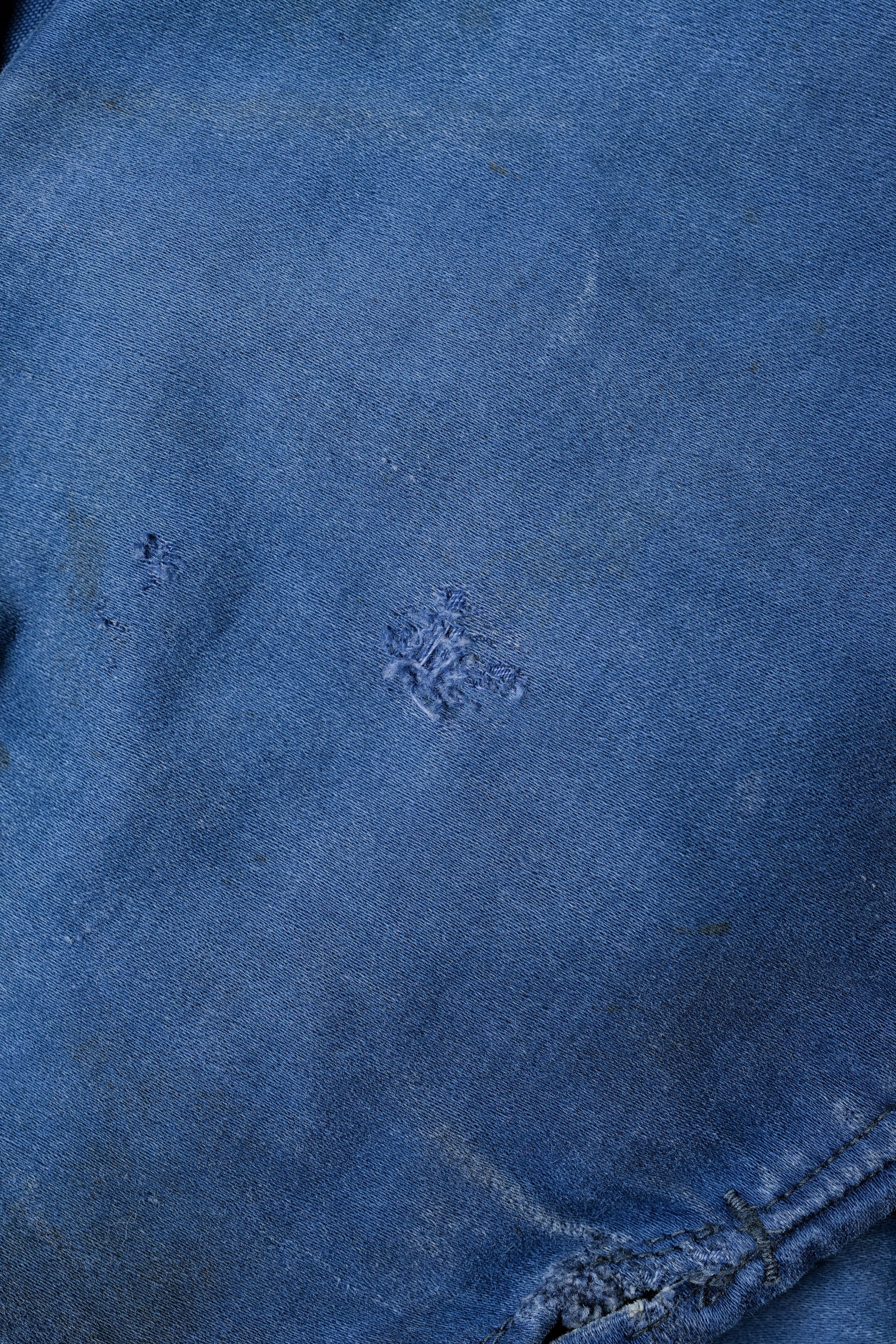 ［~50’s］French Vintage Blue Moleskin Work Jacket "Le Mont St. Michel"