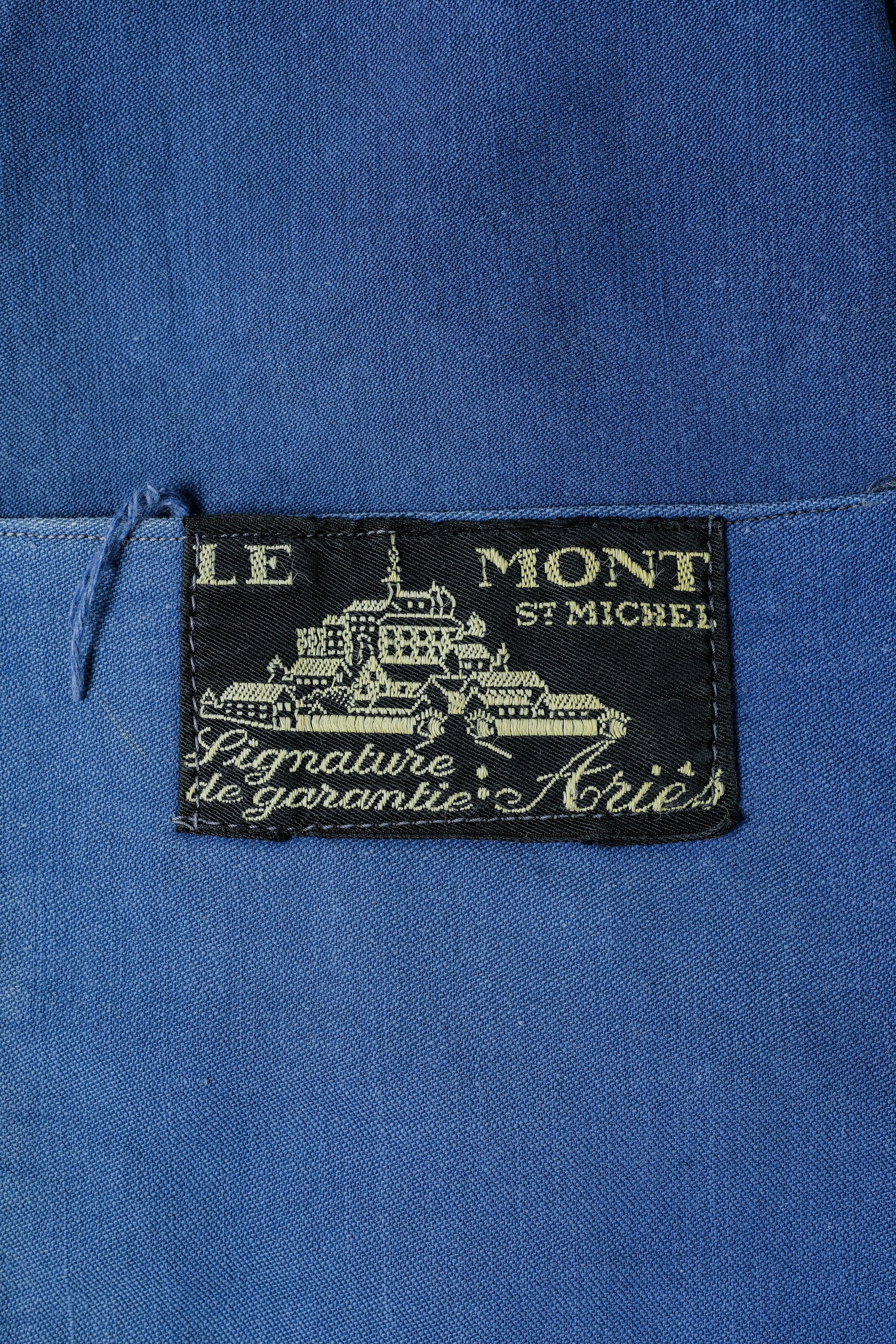［~50’s］French Vintage Blue Moleskin Work Jacket "Le Mont St. Michel"