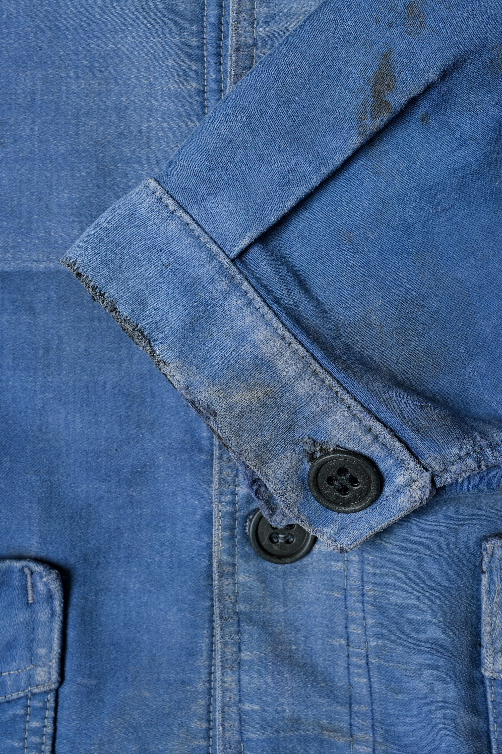 ［~50’s］French Vintage Blue Moleskin Work Jacket "Le Mont St. Michel"